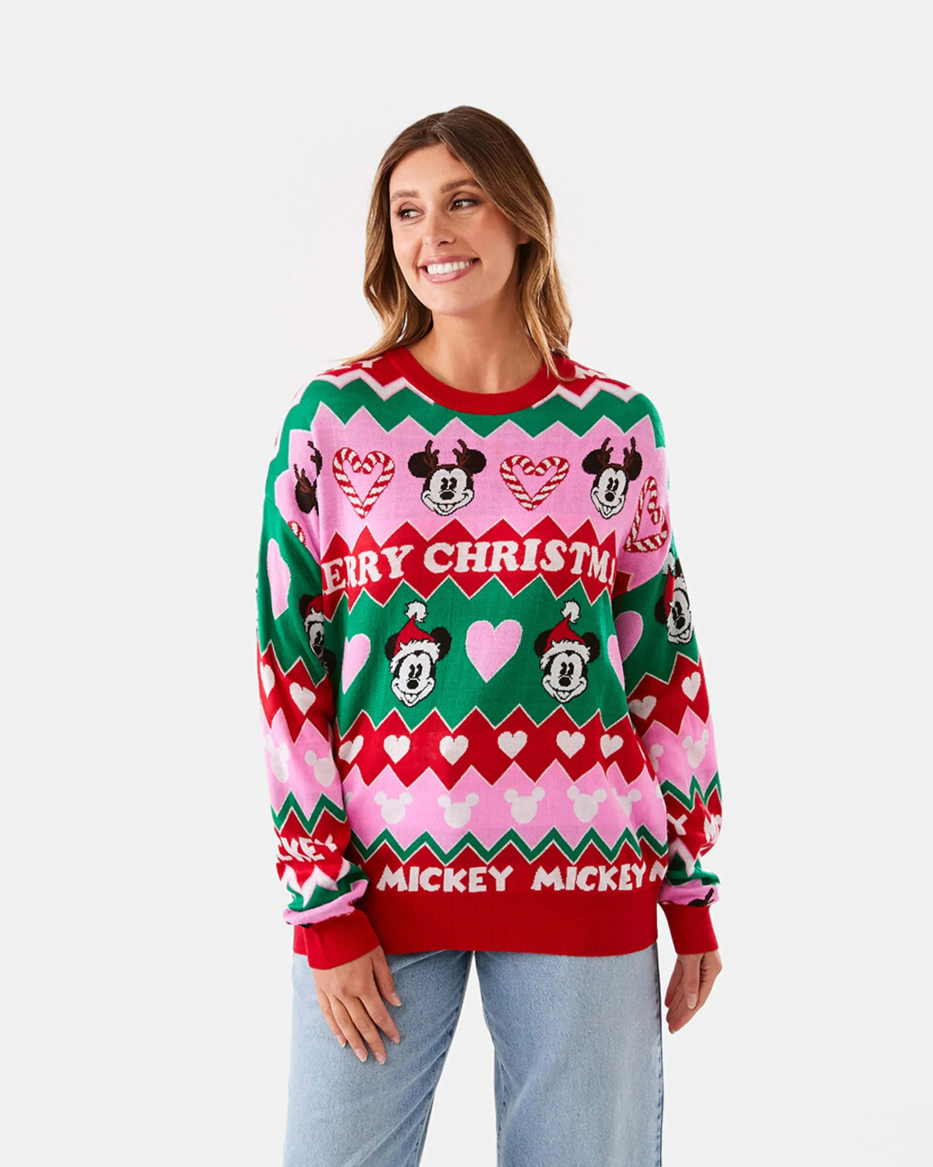 Long Sleeve Mickey Mouse License Christmas Jumper