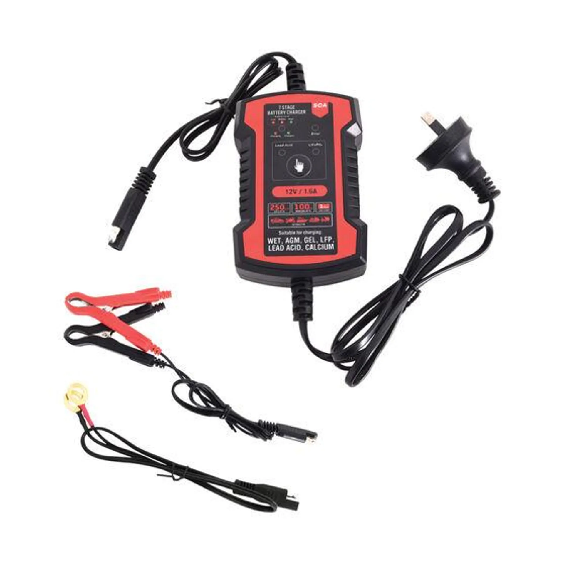 SCA 12V 1.6 Amp Battery Charger