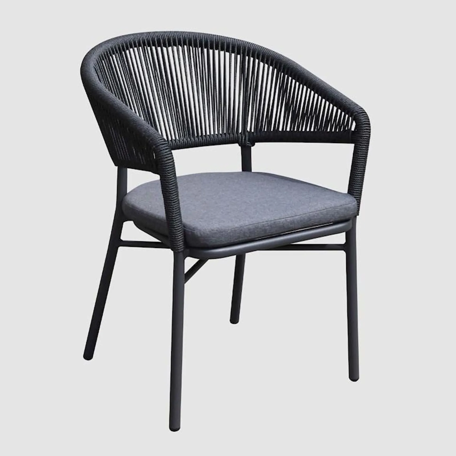 Amalfi Catterson Wicker Chair Charcoal