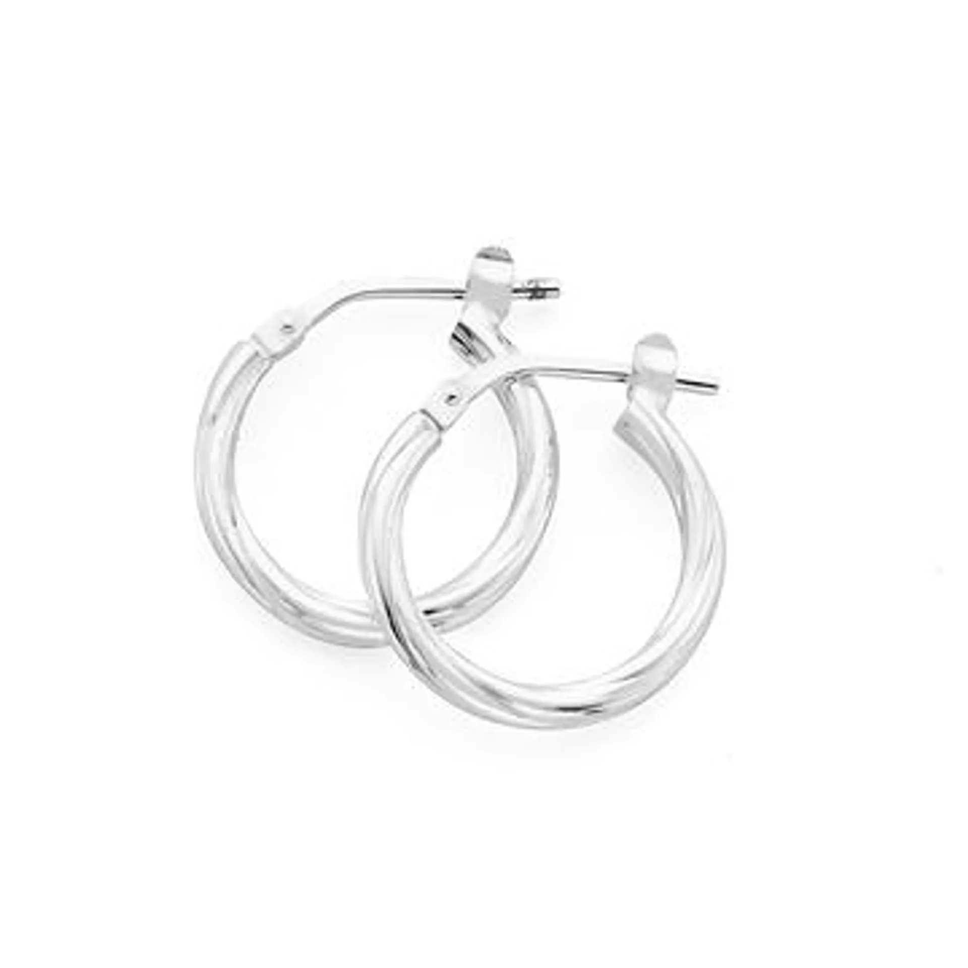 Sterling Silver 12mm Twist Hoops