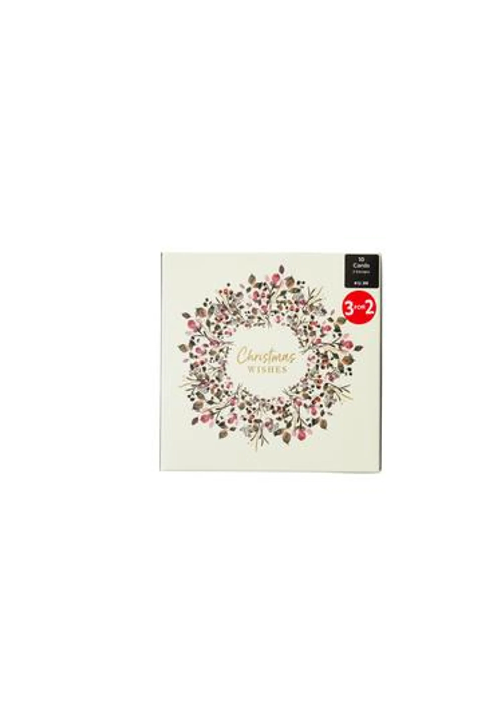 WHSmith Boxed Cards Wreath & Foliage Pack of 10