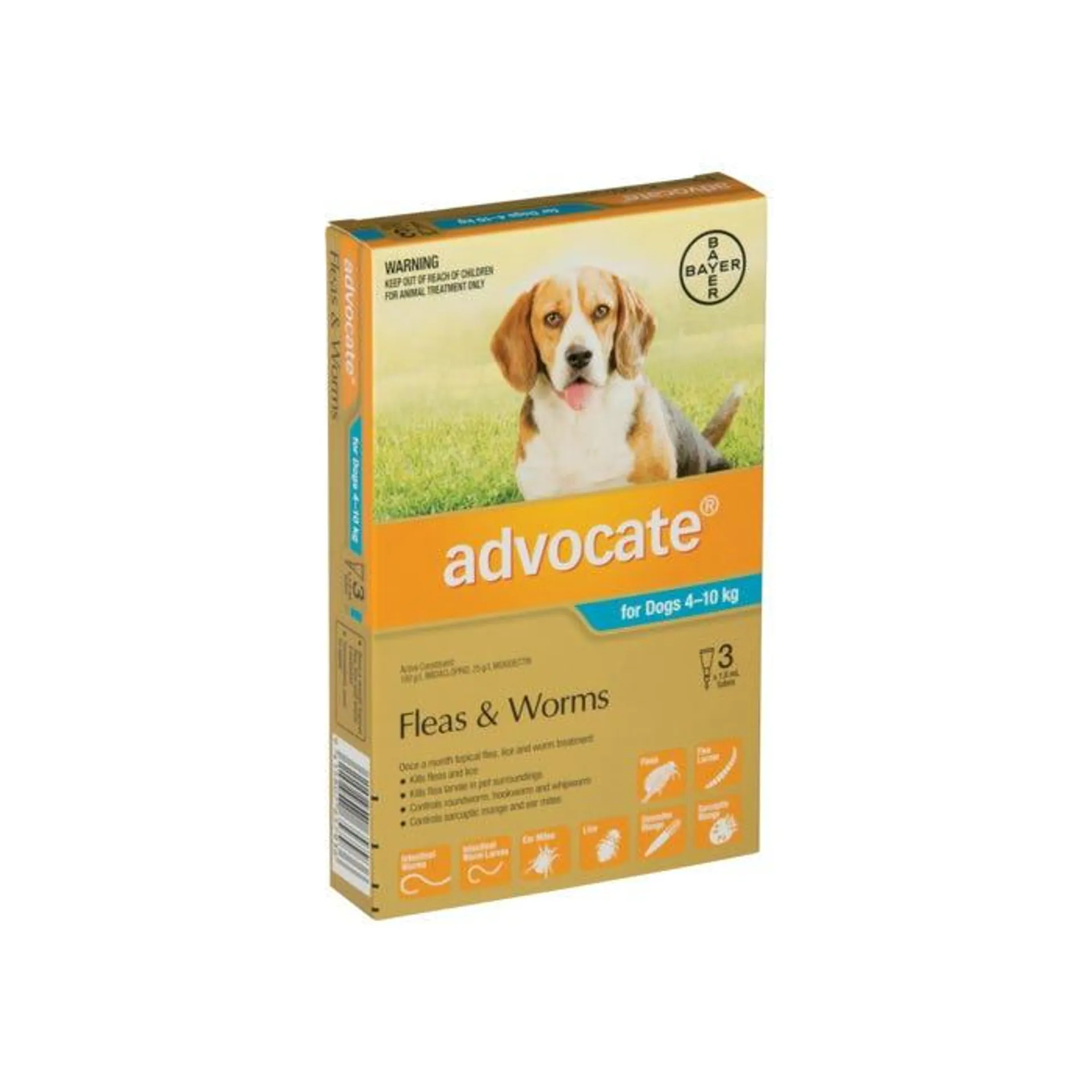 Advocate Flea Treatment For Dogs 4-10kg - 3 Pack