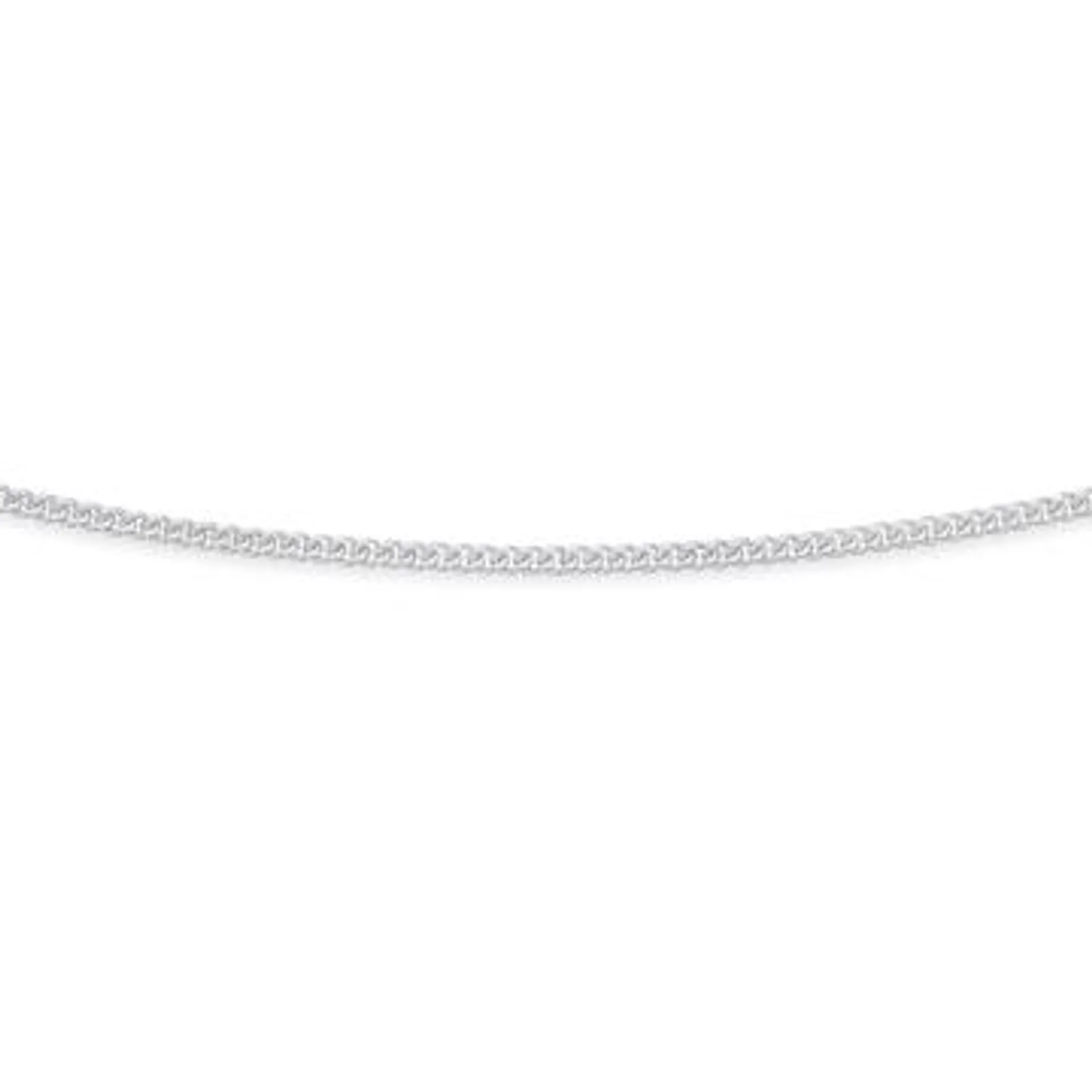 Sterling Silver 45cm Diamond Cut Curb Chain