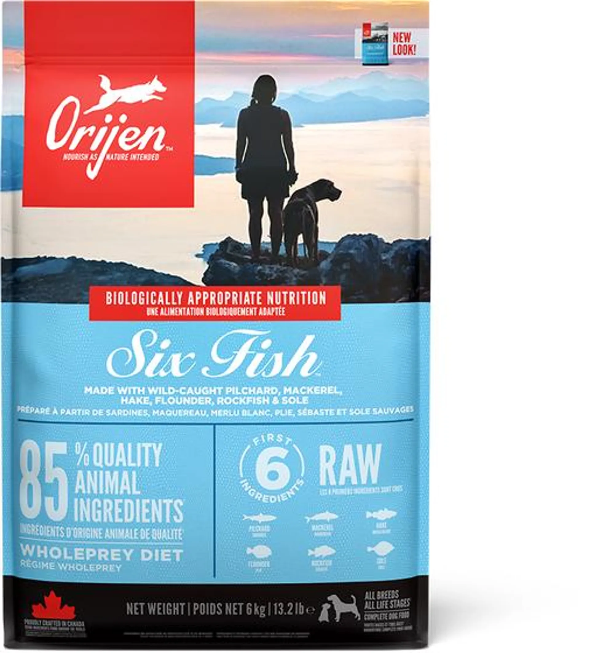 Orijen Grain Free Six Fish Dog Food 6kg