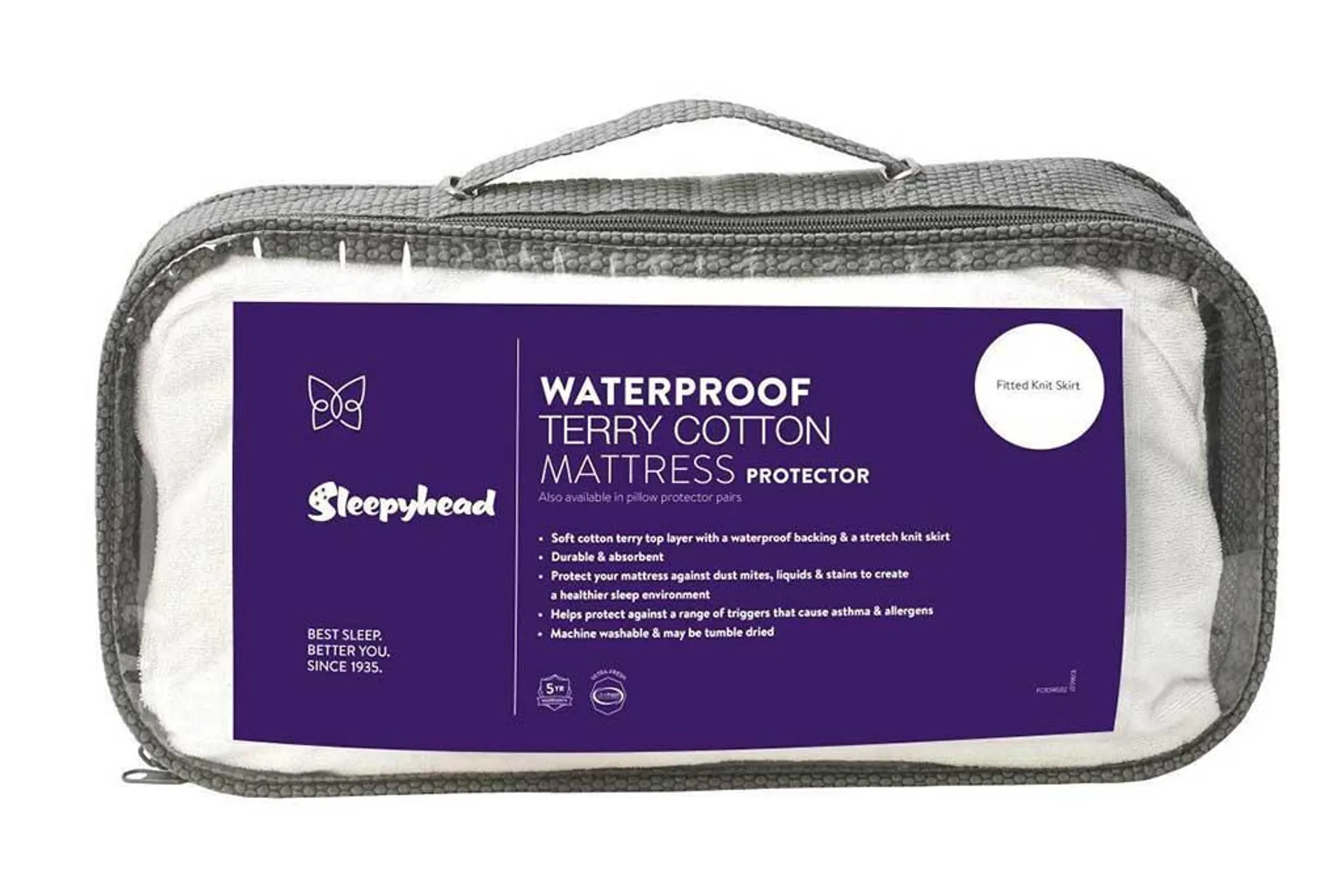 Sleepyhead Terry Cotton Mattress Protector Pack Long Double
