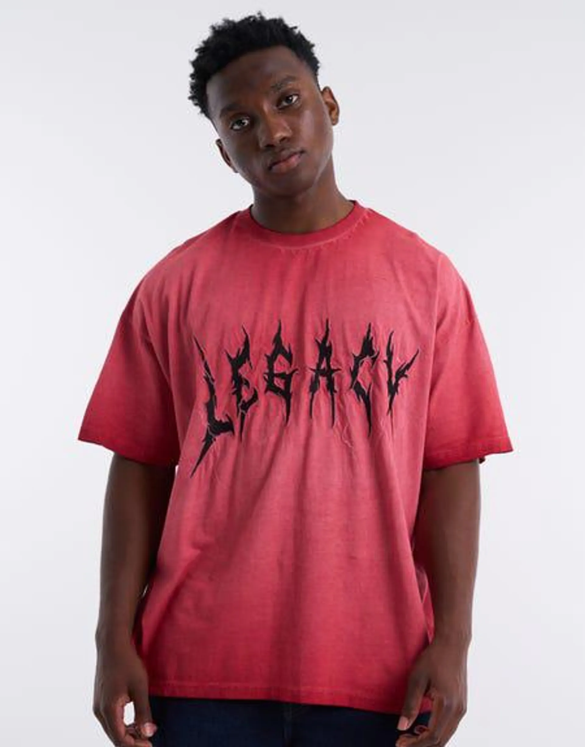 Legacy Graphic Box Fit T Shirt in Red