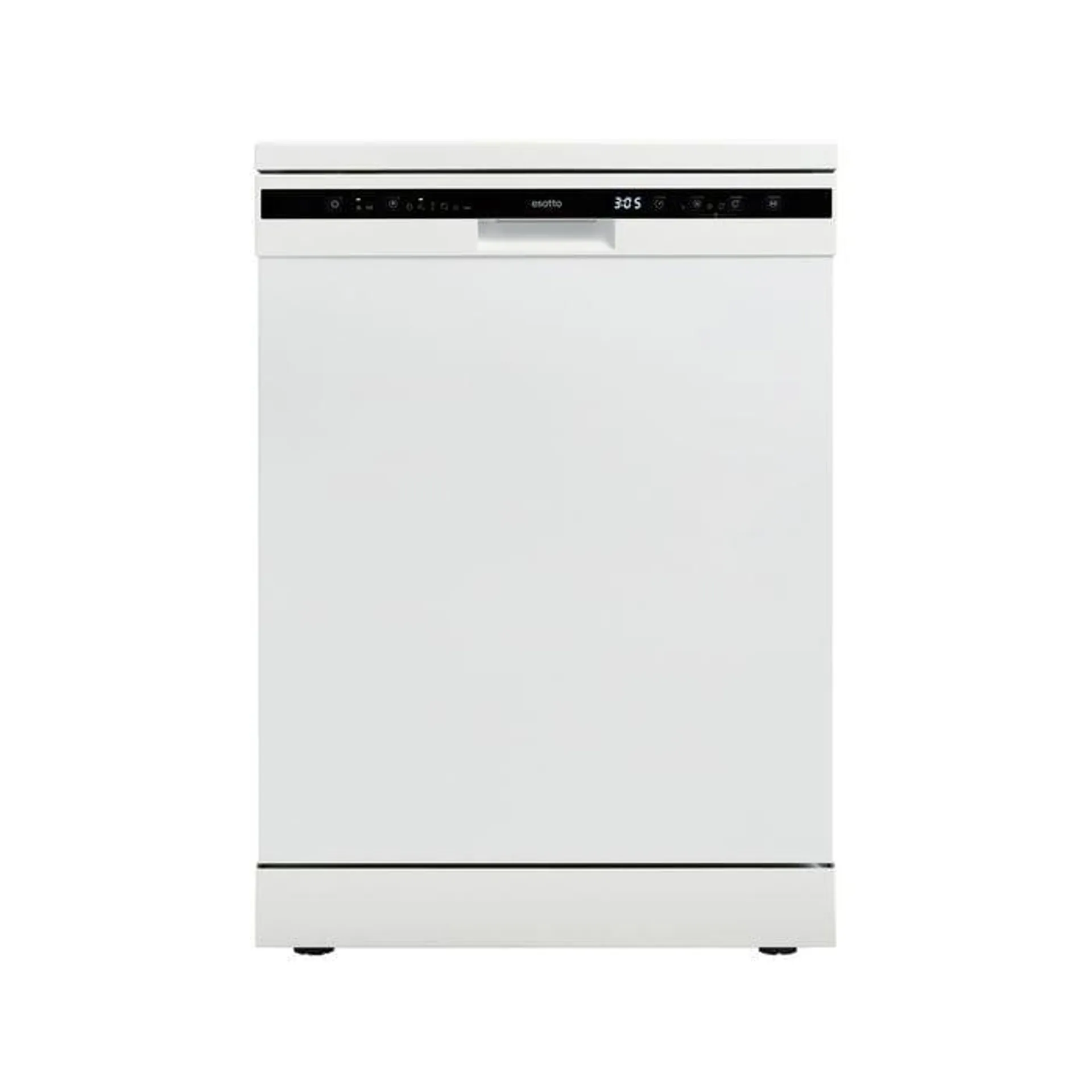 Esatto 60cm White 12 Place Setting Dishwasher WELS 4.5 Star 10.8L Per Wash