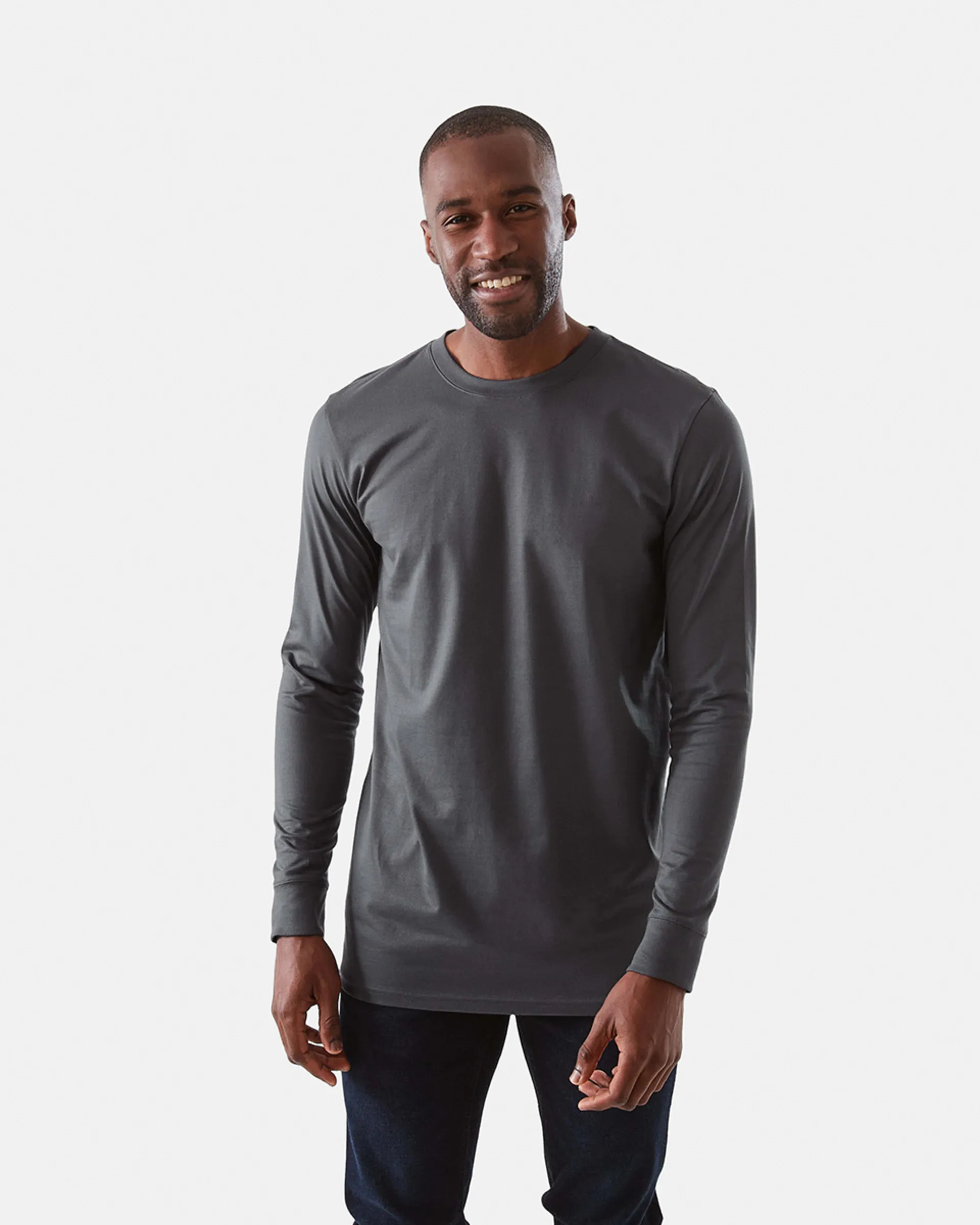 Long Sleeve Australian Grown Cotton Longline T-Shirt