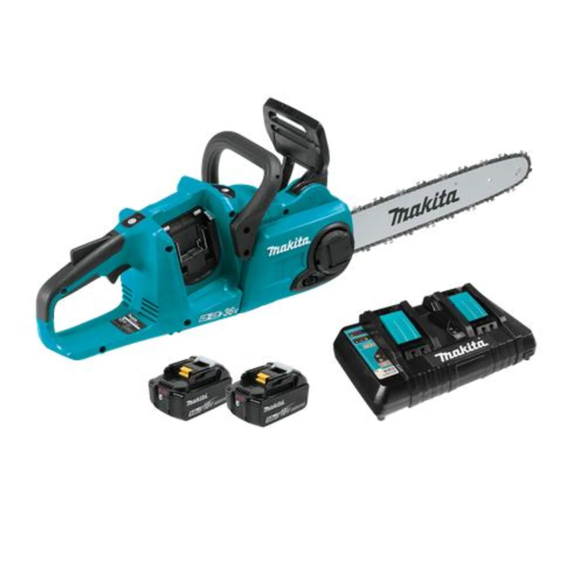 Makita Cordless Chainsaw Brushless 14in 36V (2x 18V) 5Ah