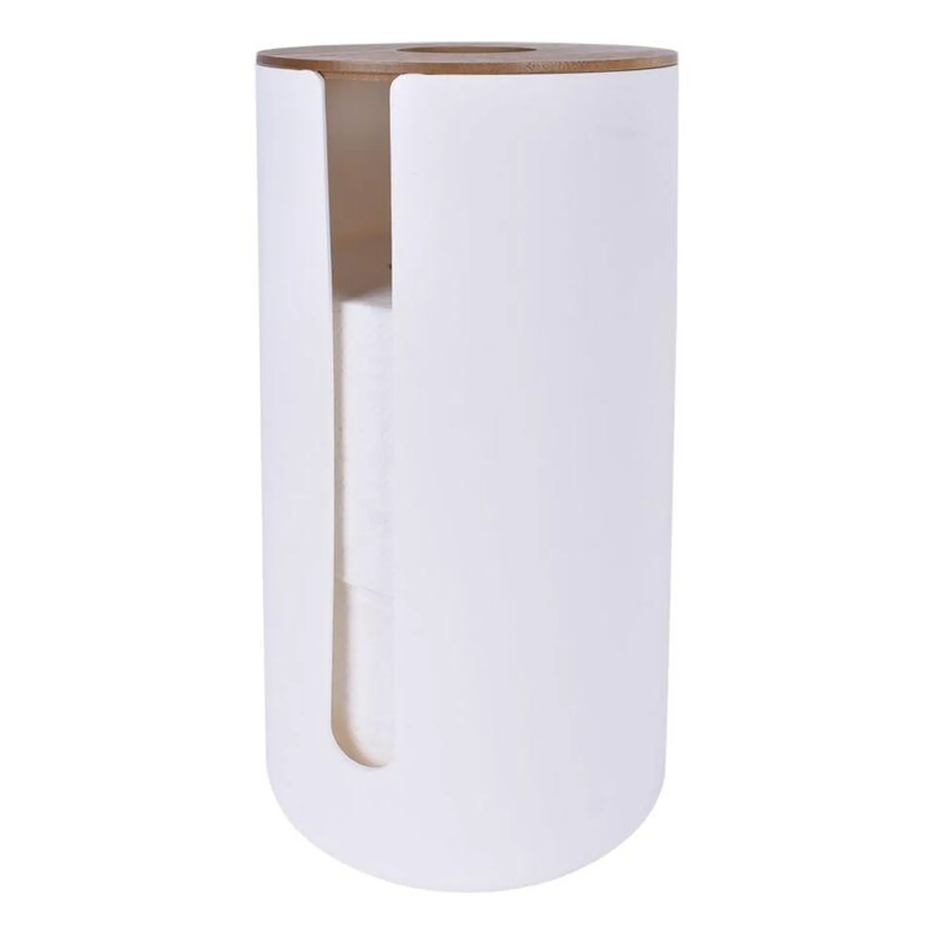 Clevinger Bamboo Toilet Roll Holder White