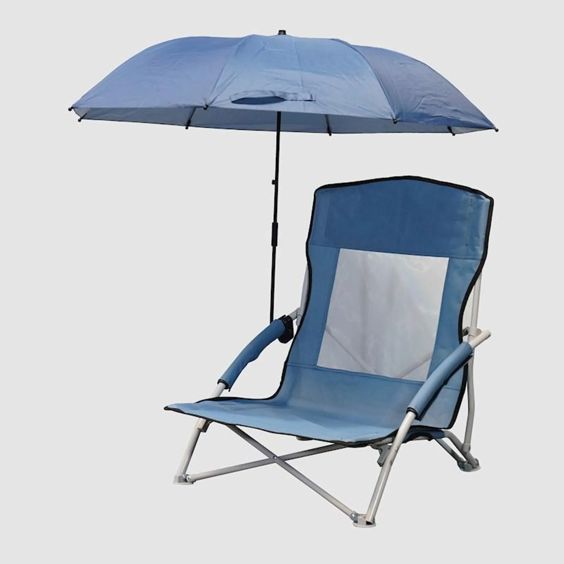 Outdoor Creations Beach Chair With Umbrella Azure