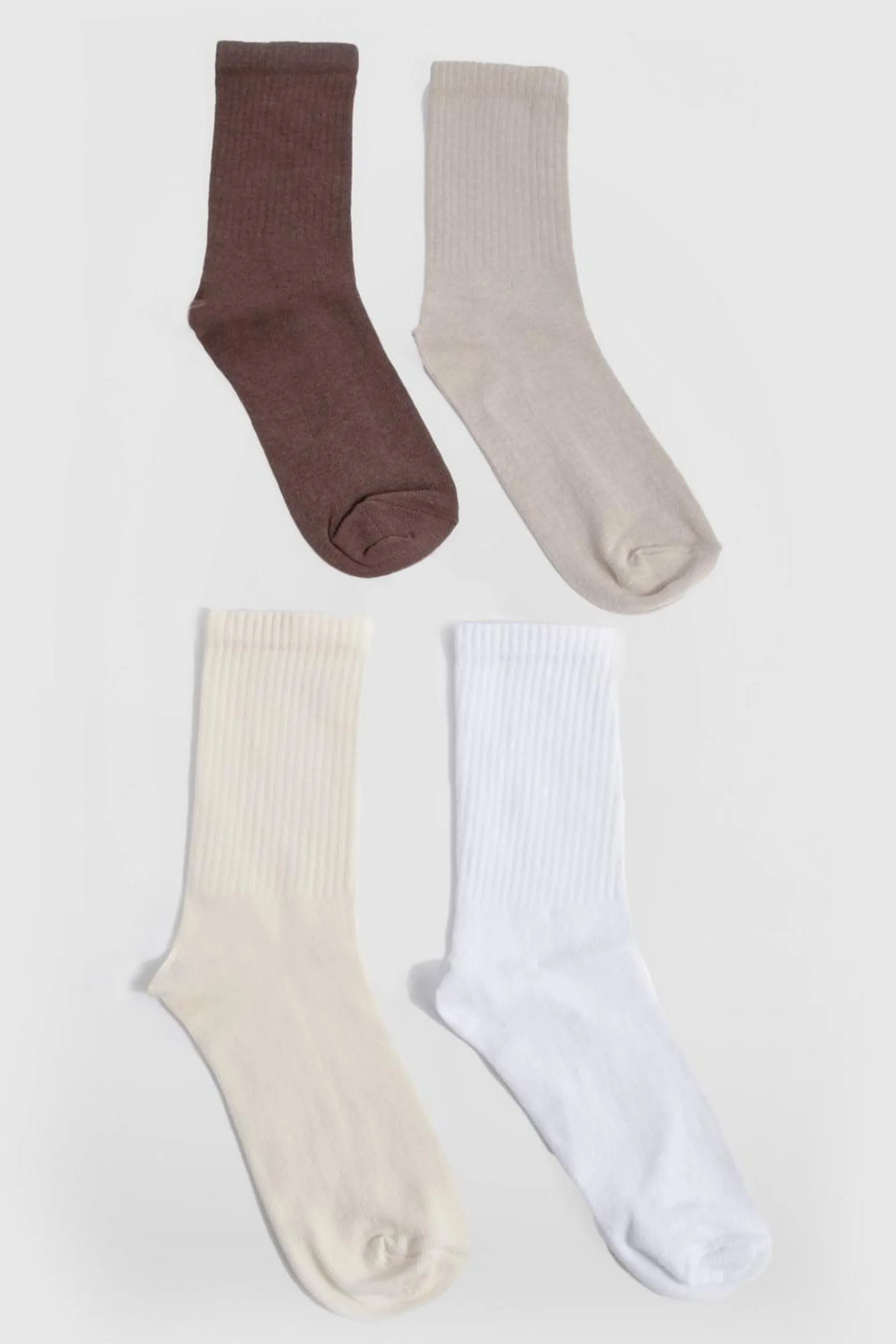 Tonal Crew Socks 4 Pack