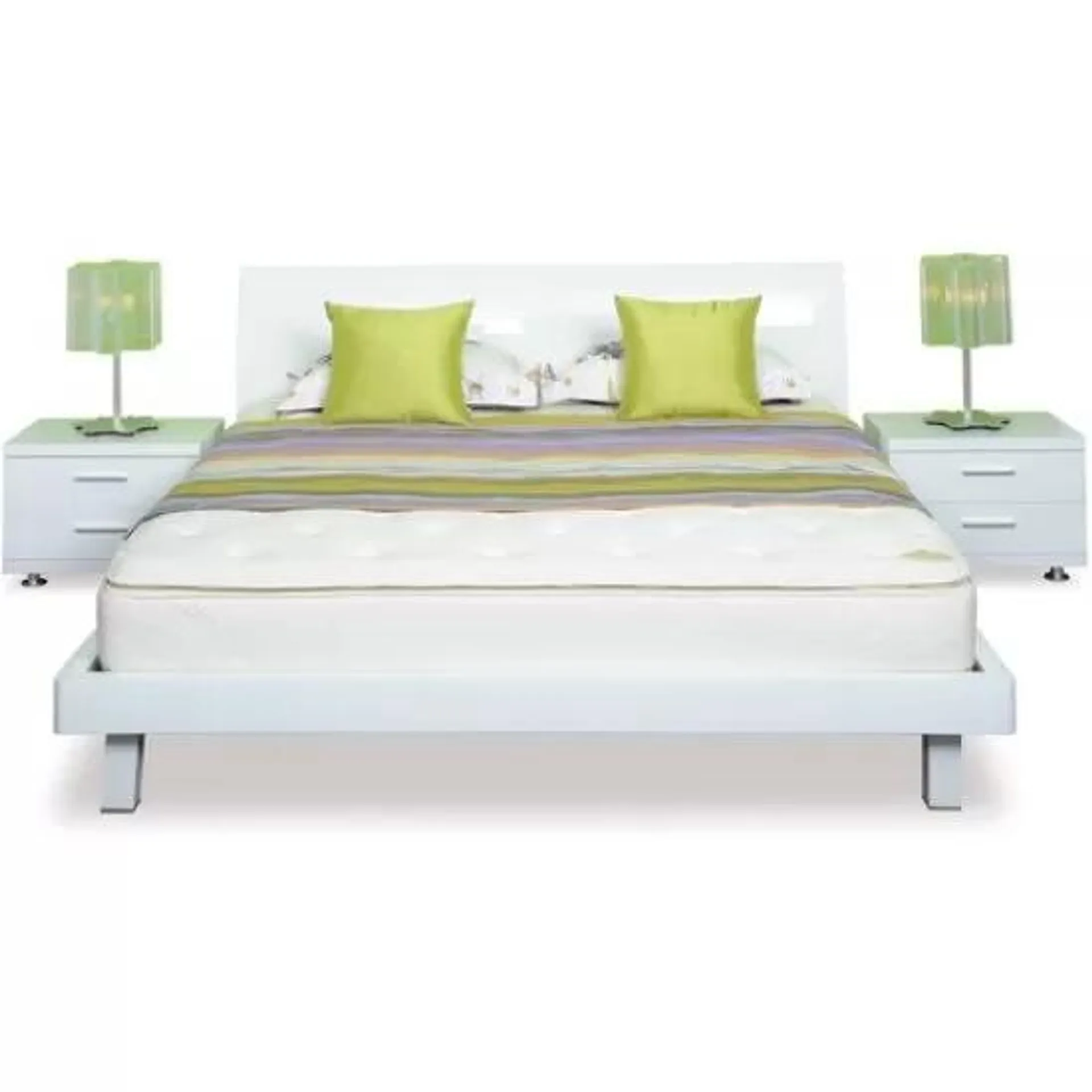 Arctic Slat Bed Queen Frame and Headboard