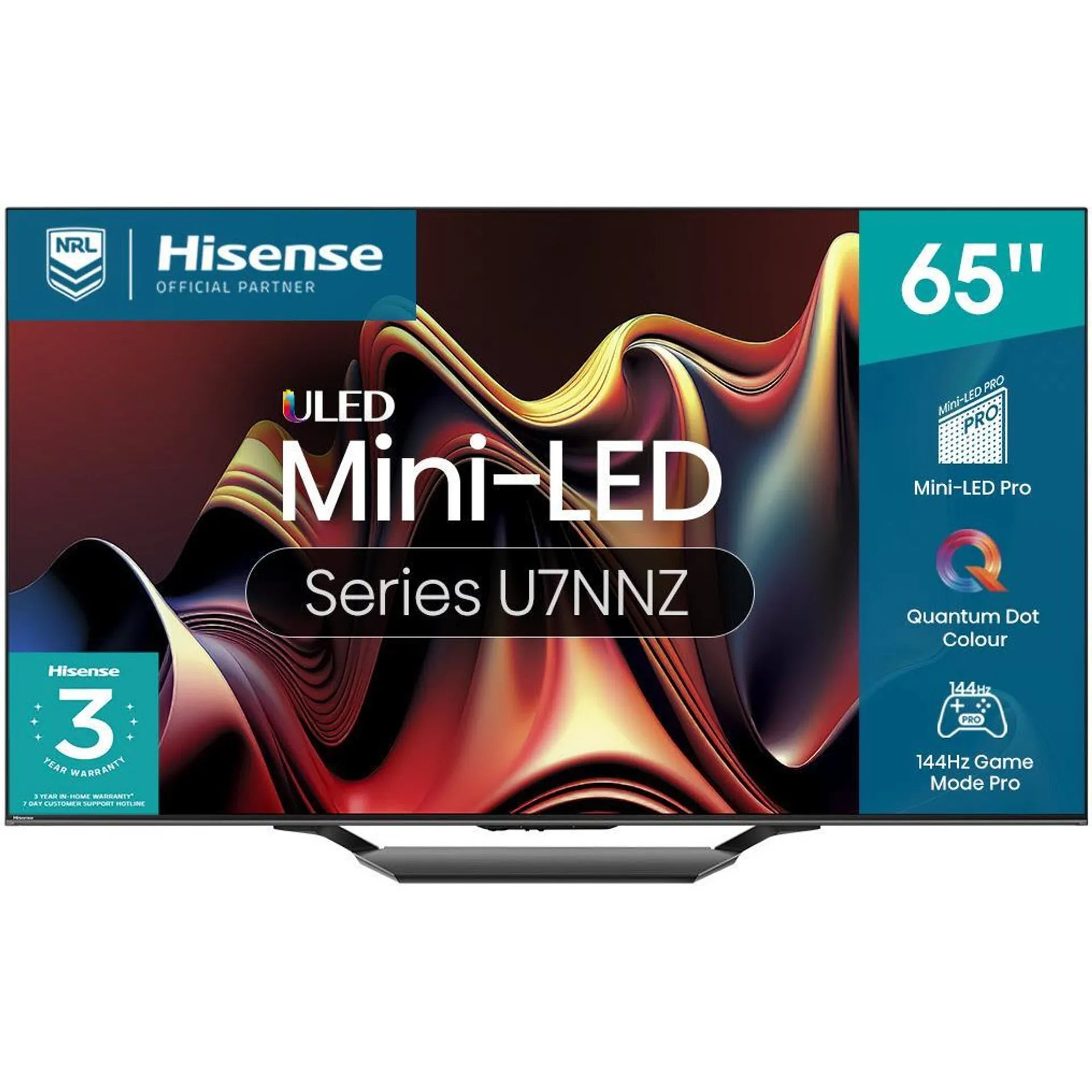 Hisense 65" U7NNZ ULED Mini-LED 4K Smart TV [2024]