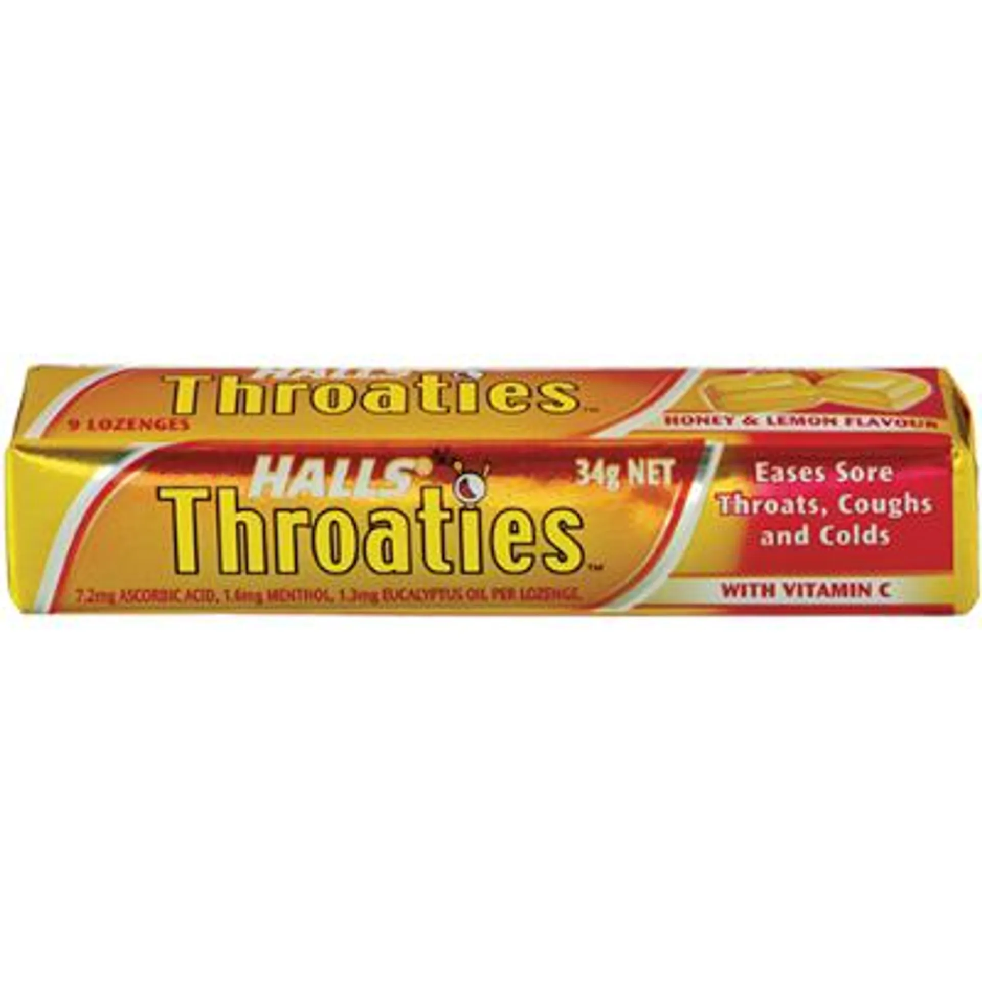 Halls Throaties Honey & Lemon Lozenges