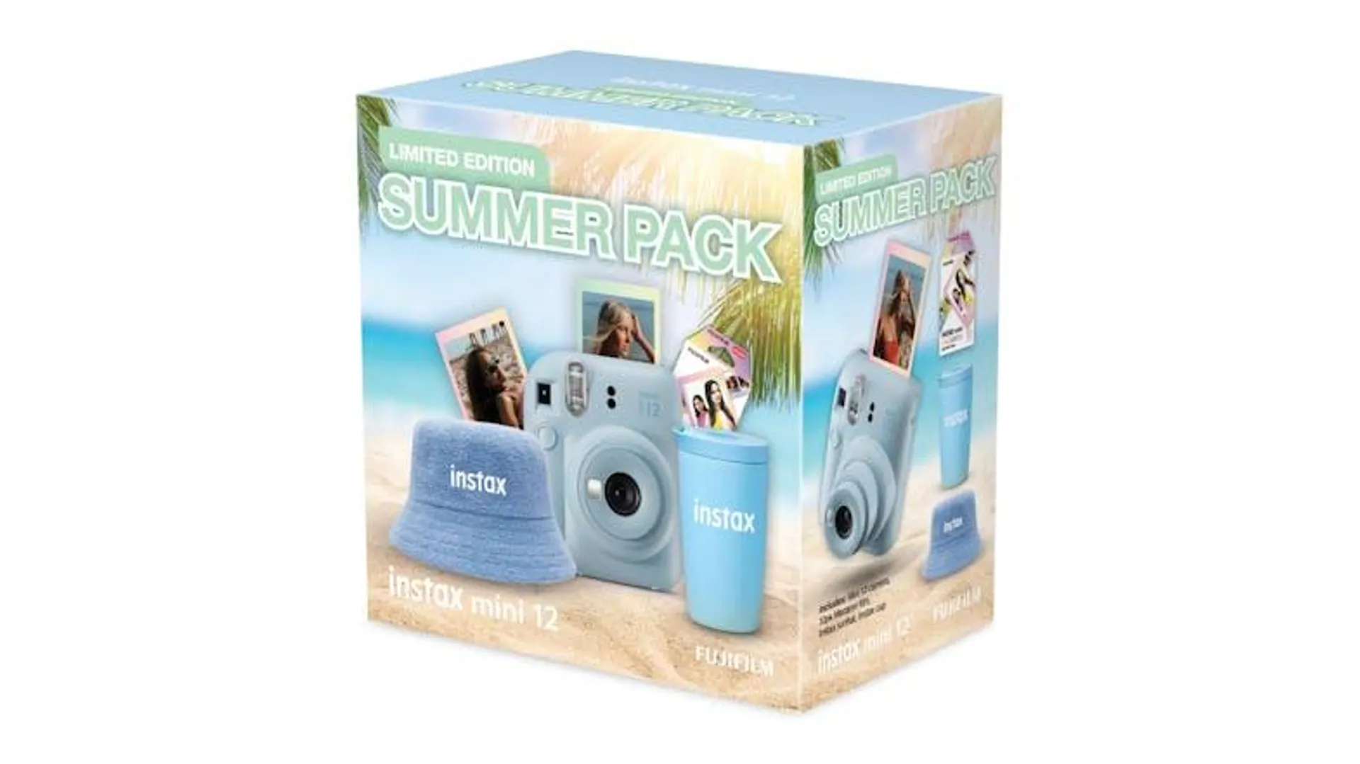 Instax Mini 12 Instant Film Camera - Pastel Blue (2024 Limited Edition Summer Pack)