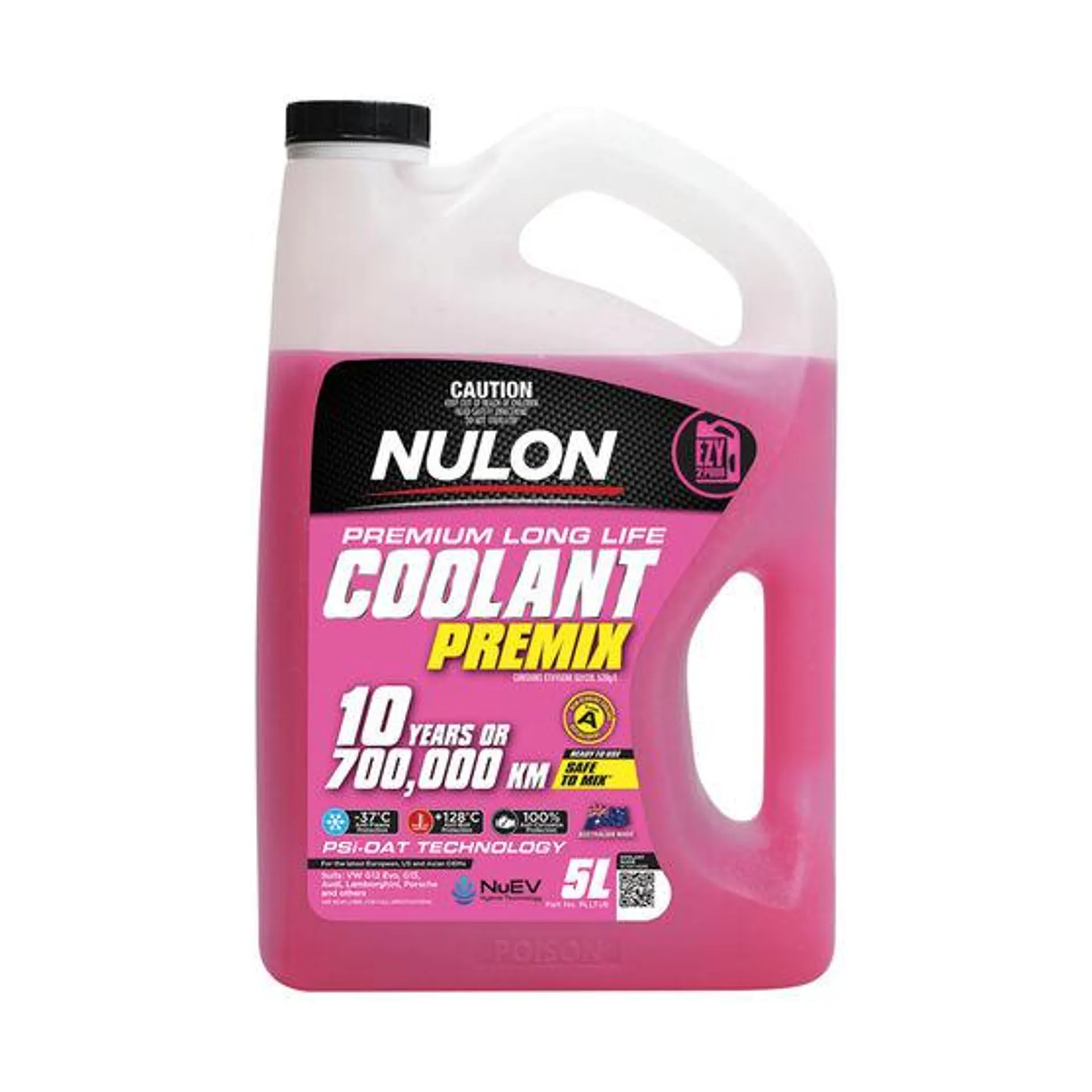Nulon Anti-Freeze / Anti-Boil Pink Premix Coolant 5 Litre