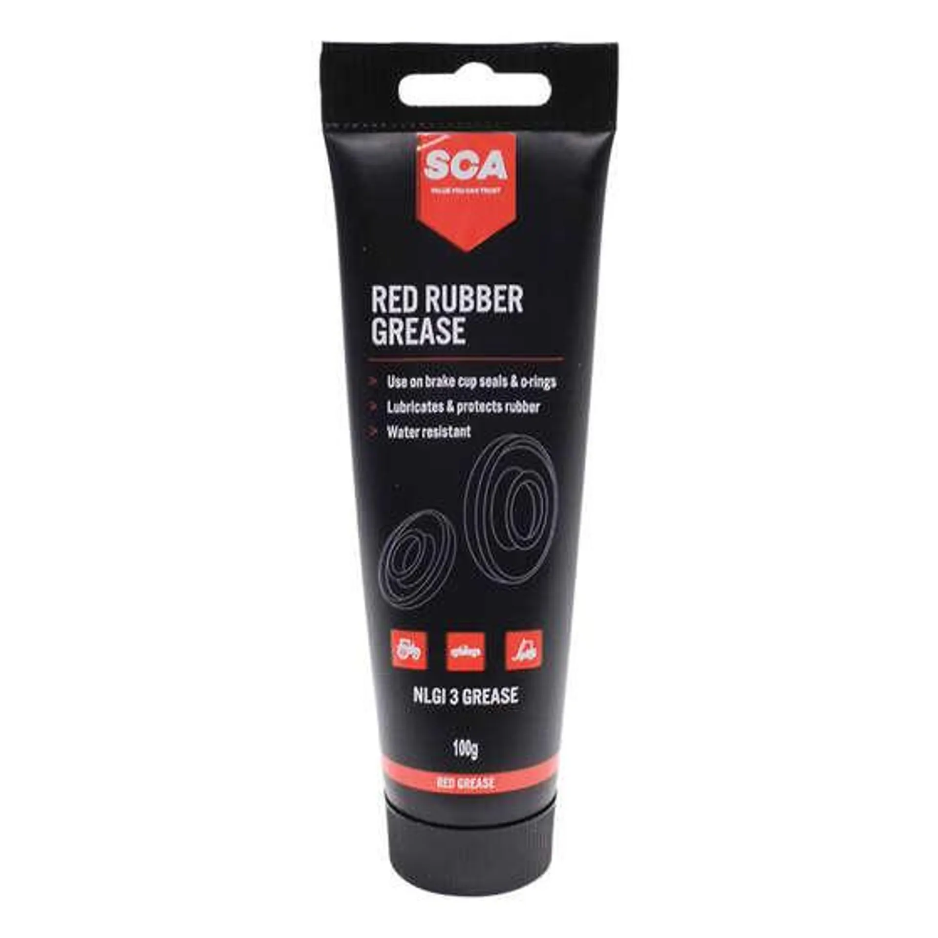 SCA Red Rubber Grease Tube 100g