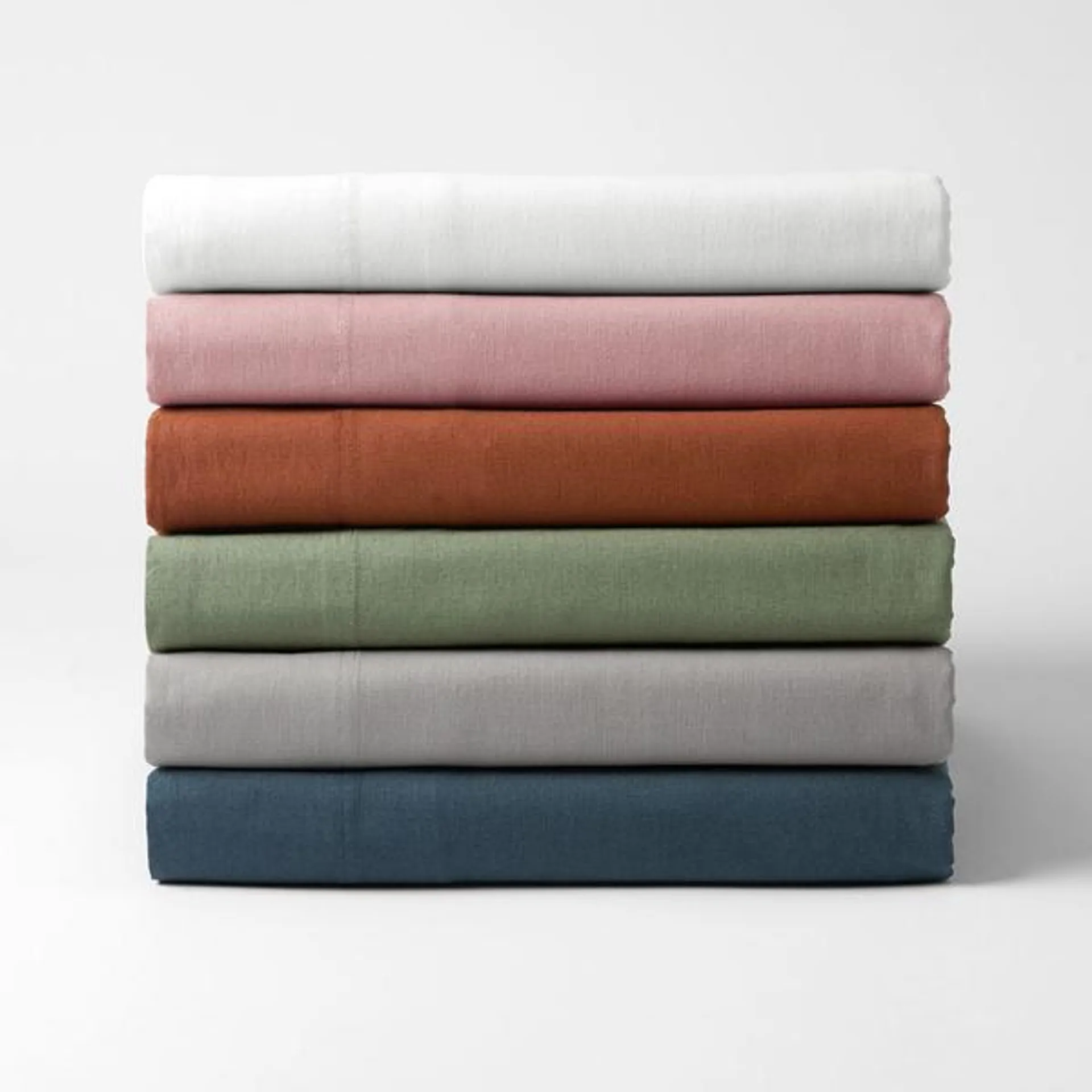 Olsen Linen/Cotton Sheet Set - White