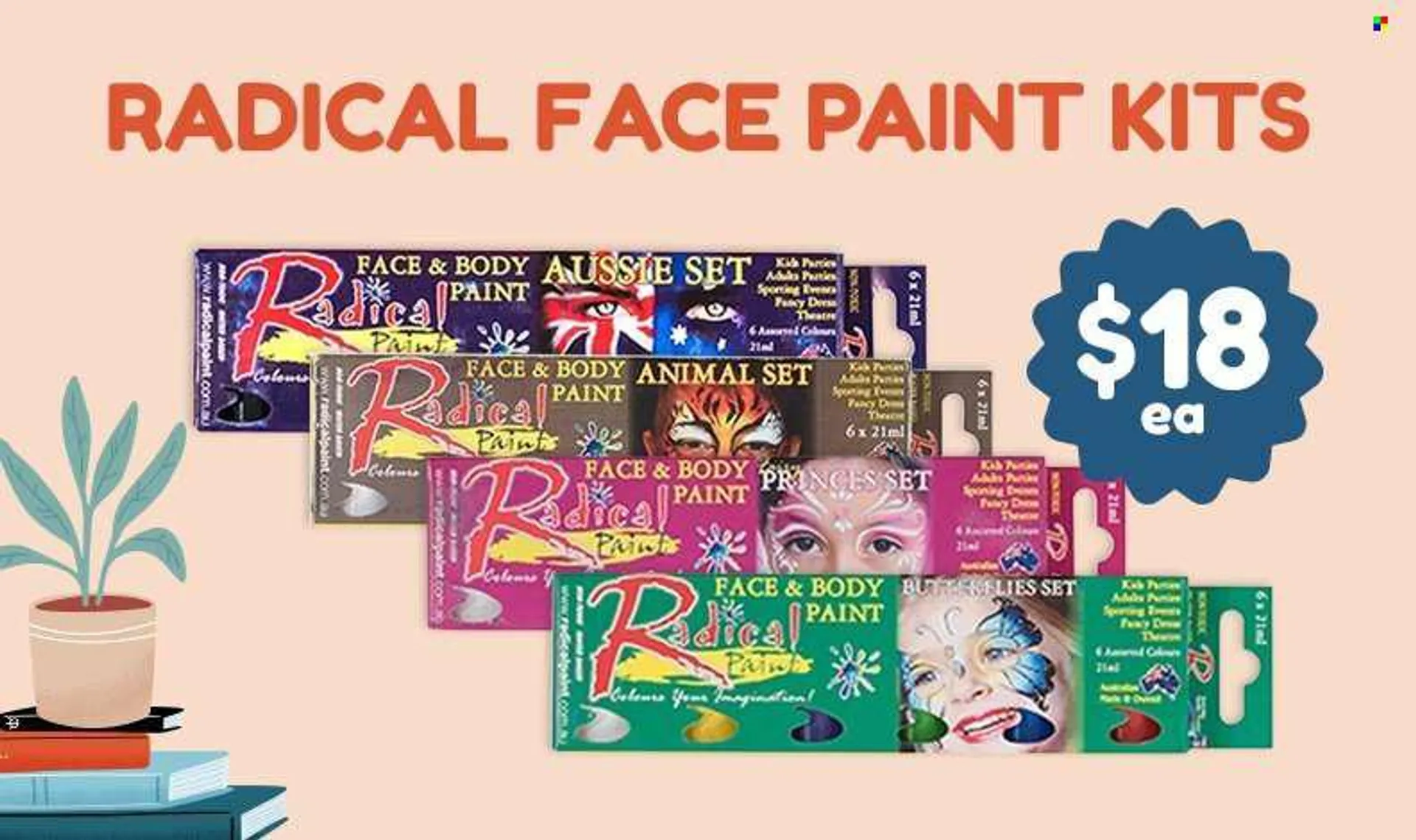 Lincraft mailer - Sales products - face paint. Page 3.