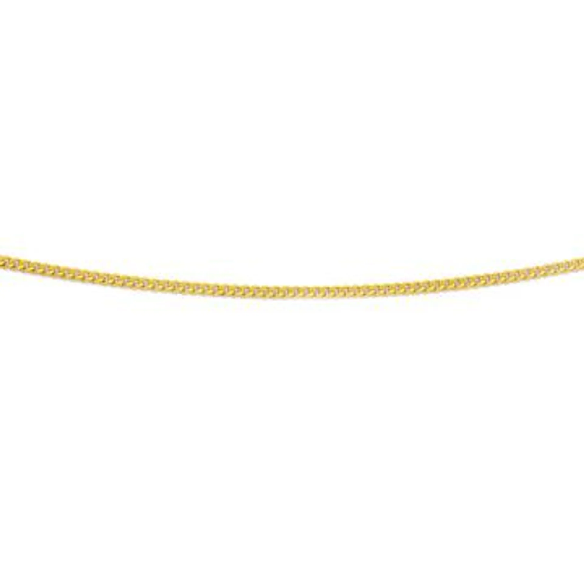 9ct, 40cm Fine Diamond Cut Curb Chain