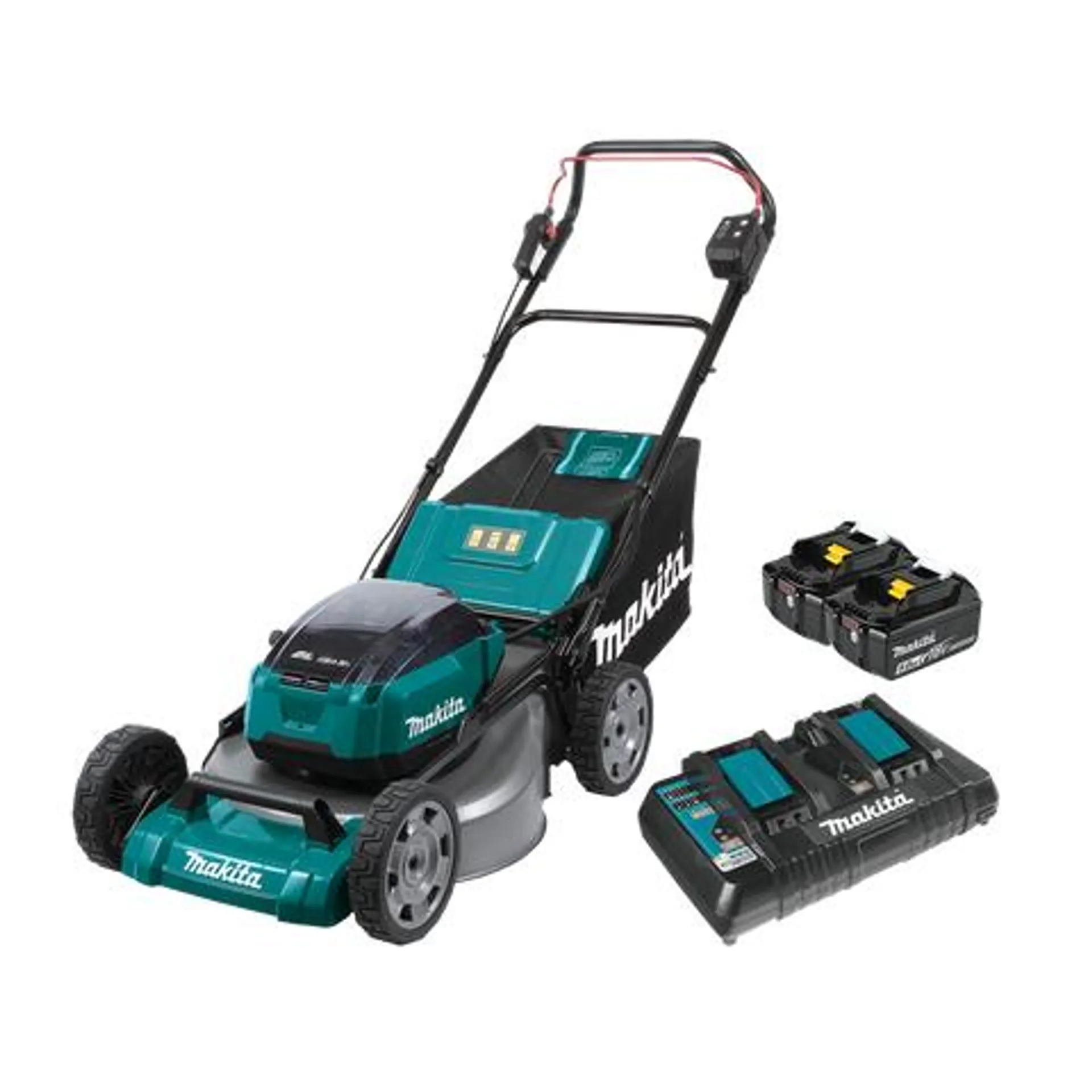 Makita LXT Cordless Lawn Mower 531mm /21in 36V (2x18V) 5Ah