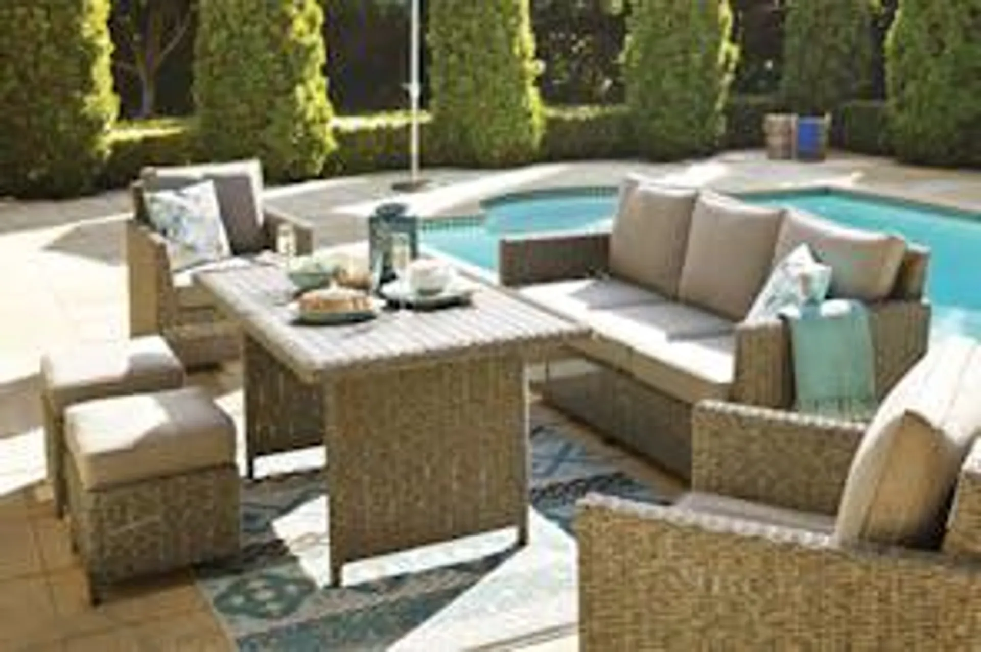 Mercedes 6 Piece Outdoor Low Dining Setting