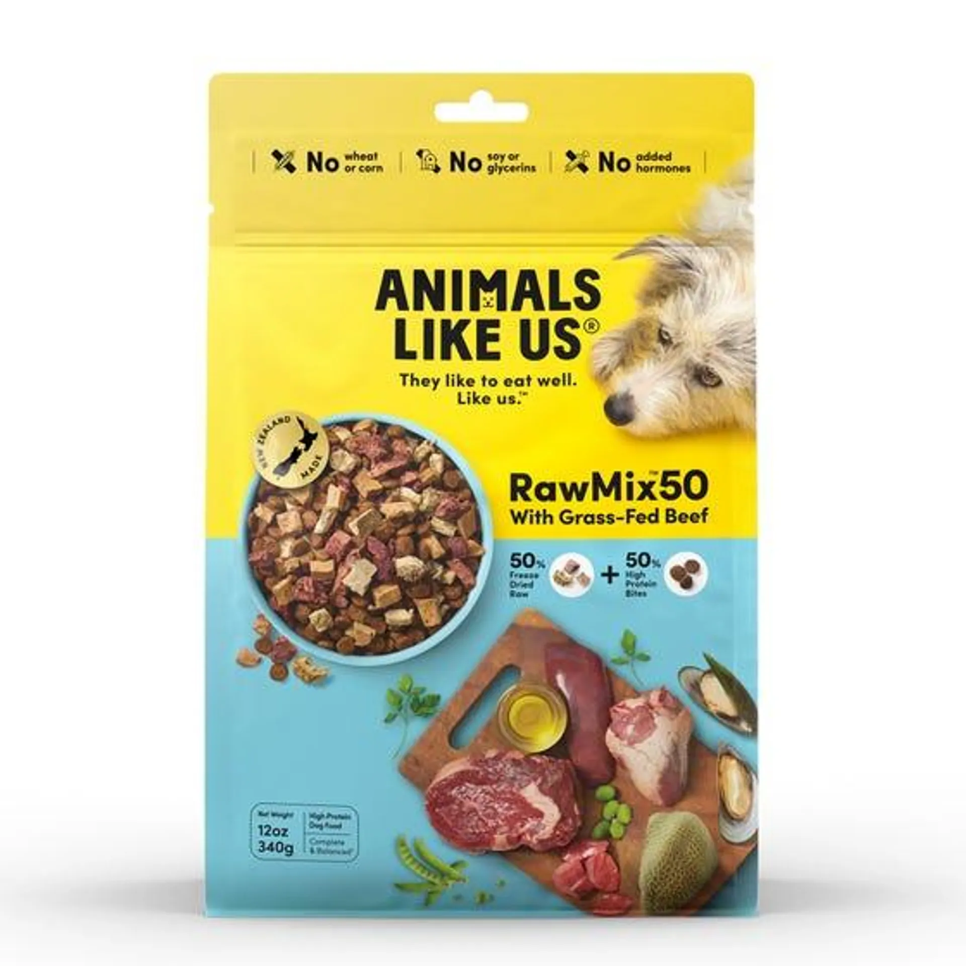 Animals Like Us Rawmix50 Beef Dog Food 340g