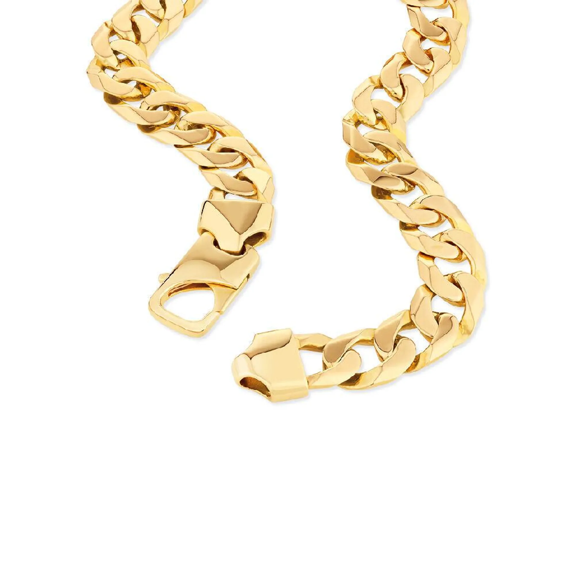 55cm (22") Solid Curb Chain in 10kt Yellow Gold