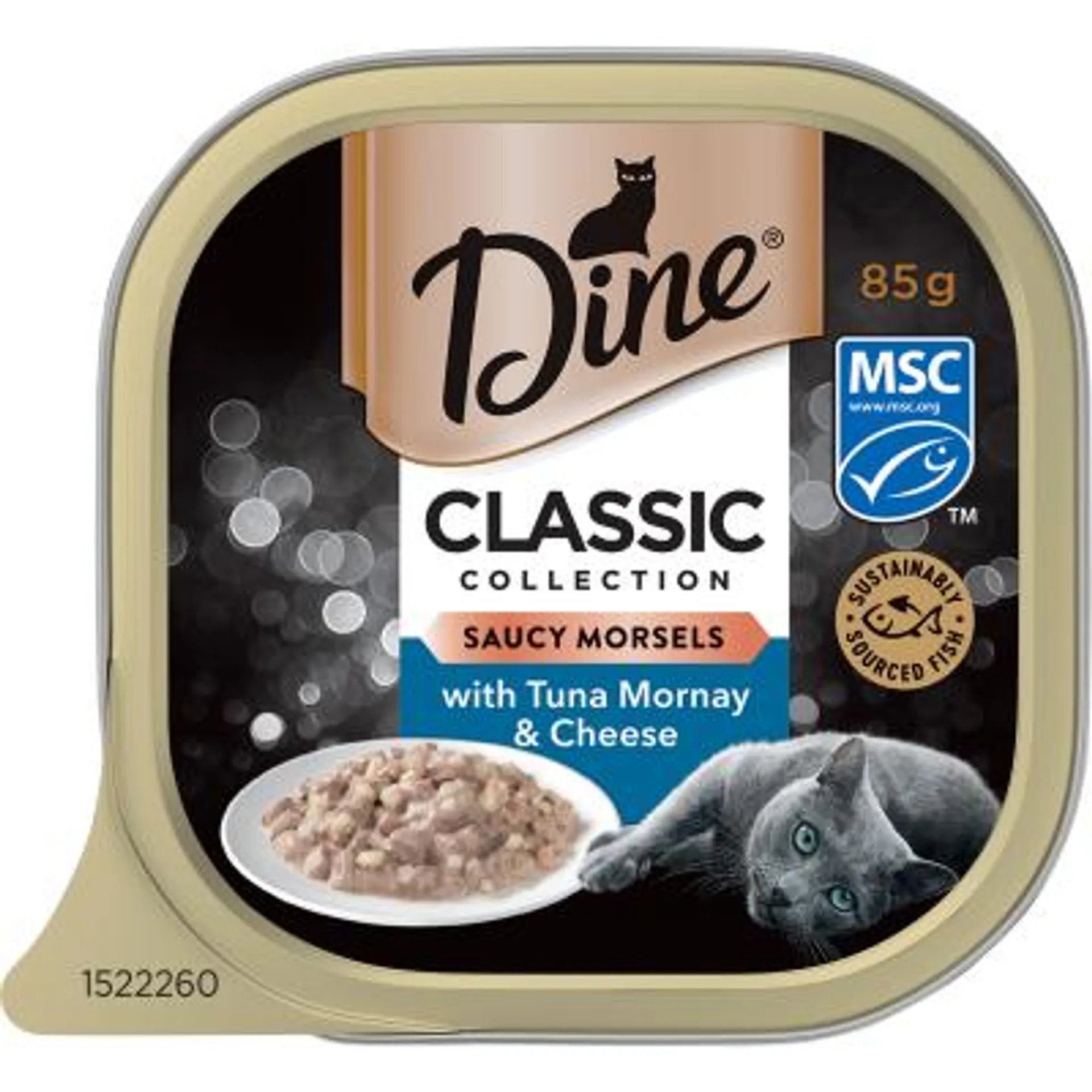 Dine Classic Collection Saucy Morsels With Tuna Mornay & Cheese Wet Cat Food