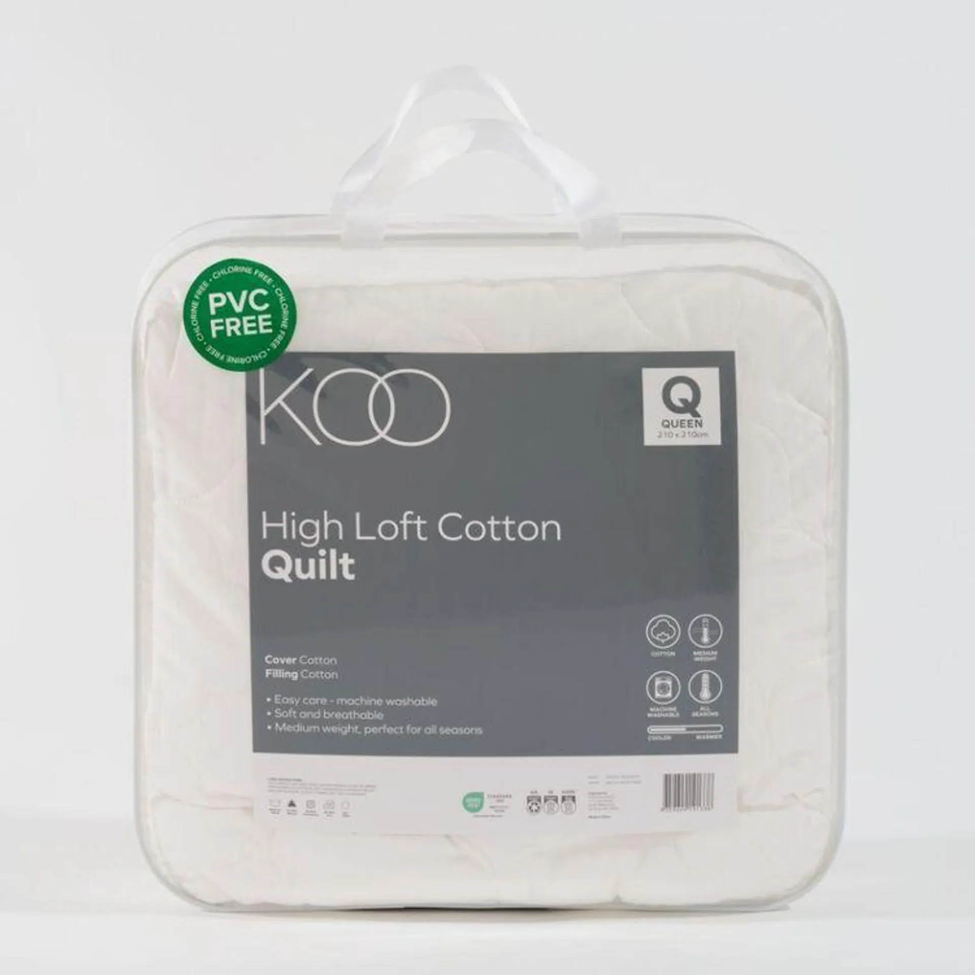 KOO High Loft Cotton Quilt White