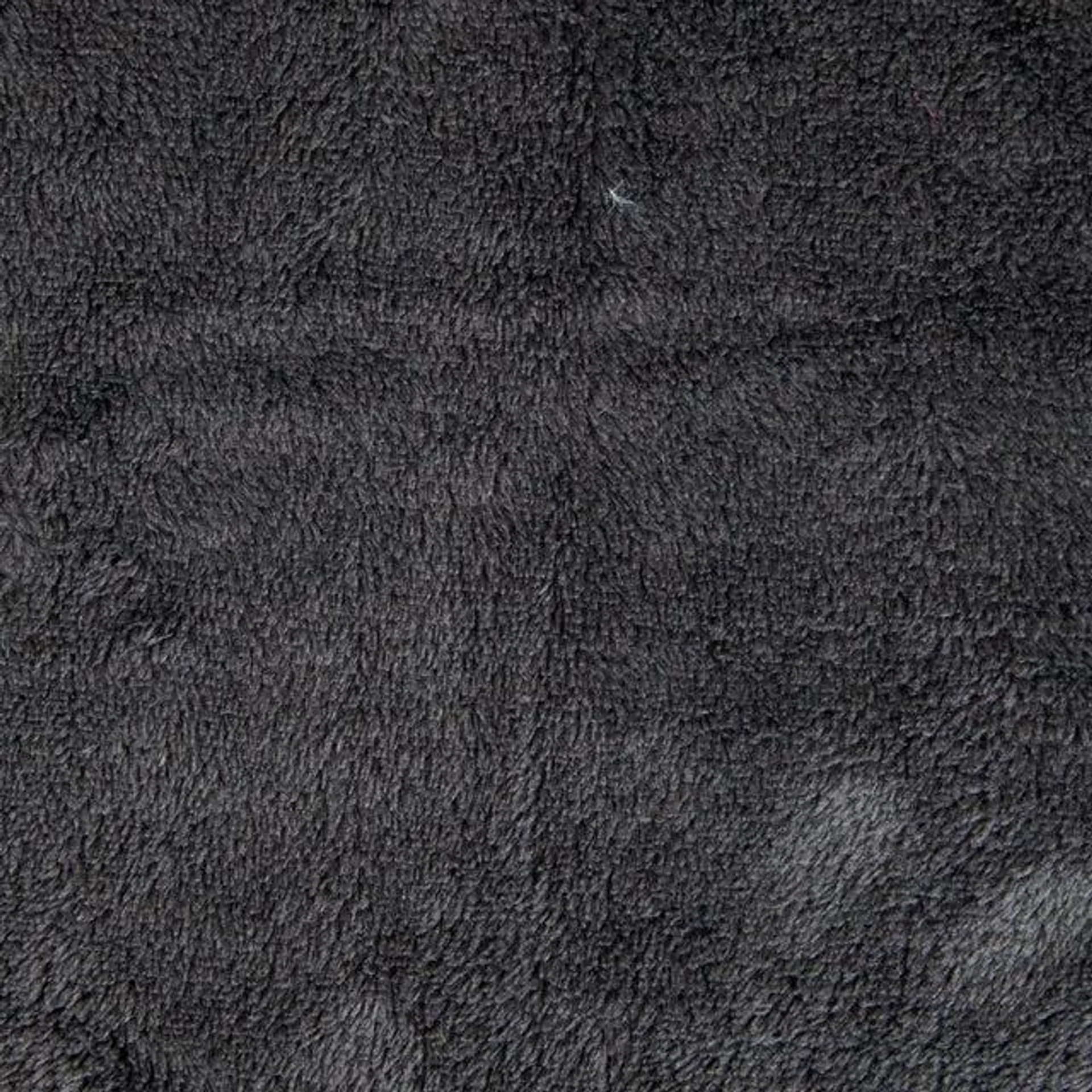Coral Fleece Plain Fabric, Grey- Width 155cm