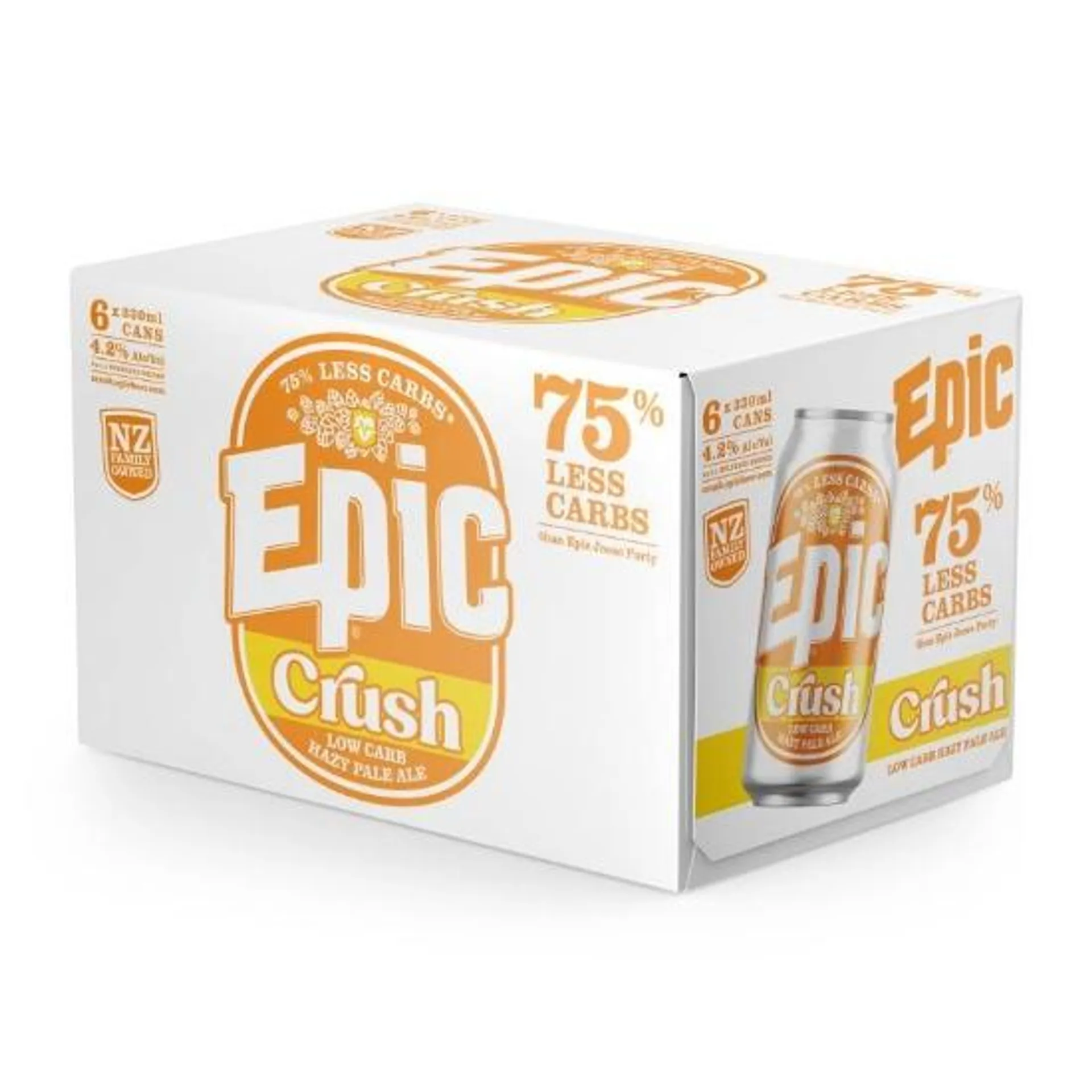 Epic Crush Low Carb Hazy Pale Ale Cans 6x330ml