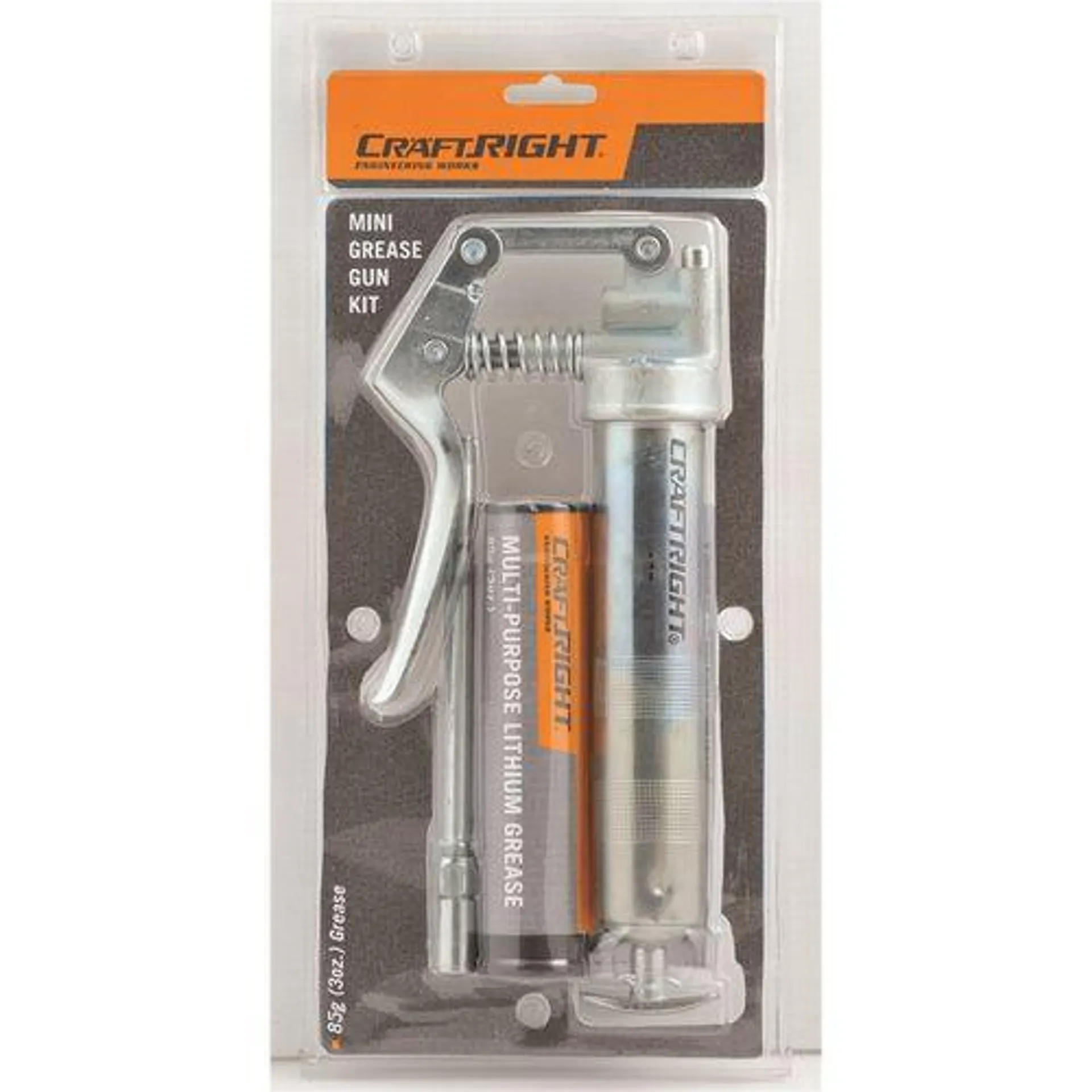 Craftright Mini Grease Gun Kit Chrome Finish