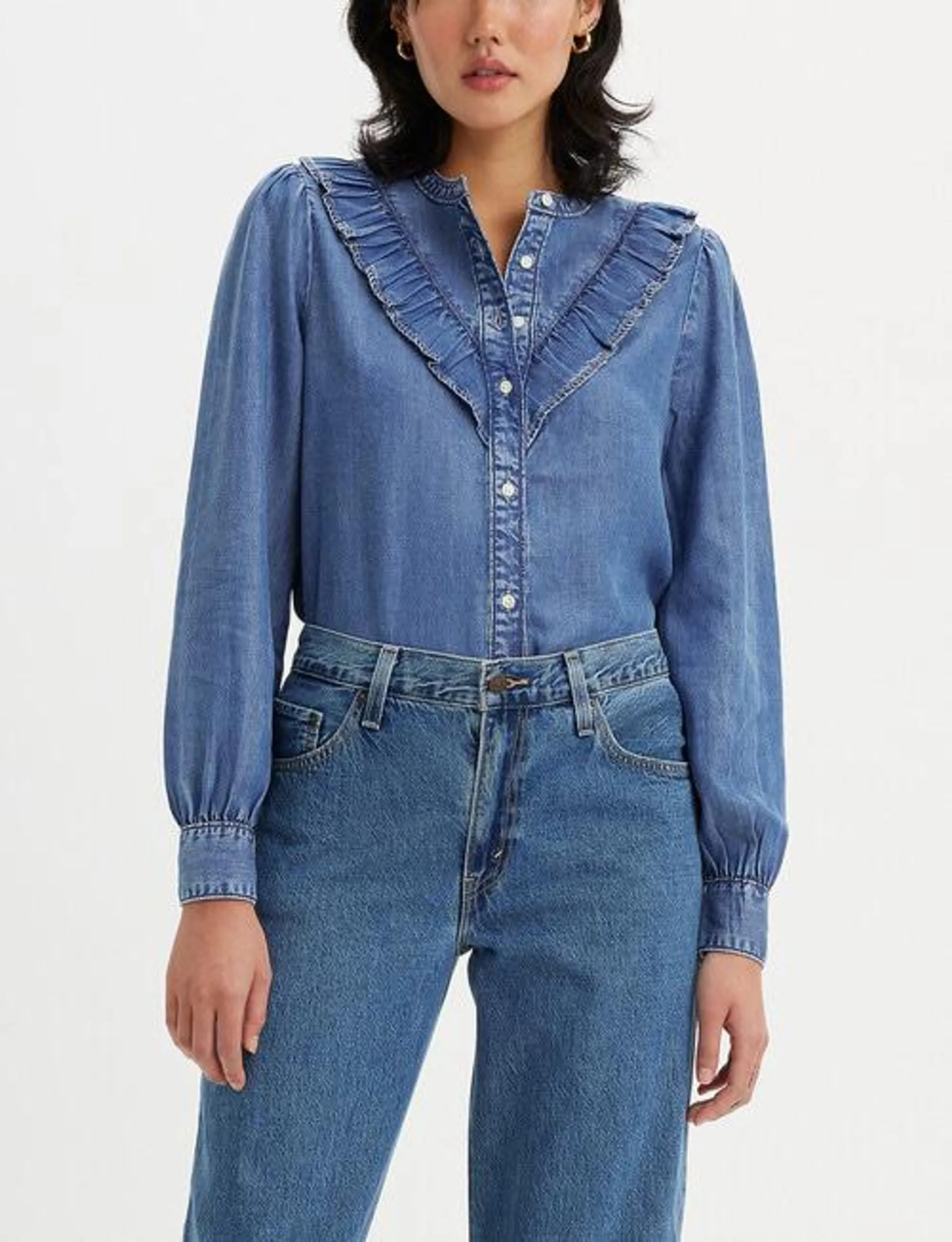 Levis Carinna Blouse, Denim in Patches 2