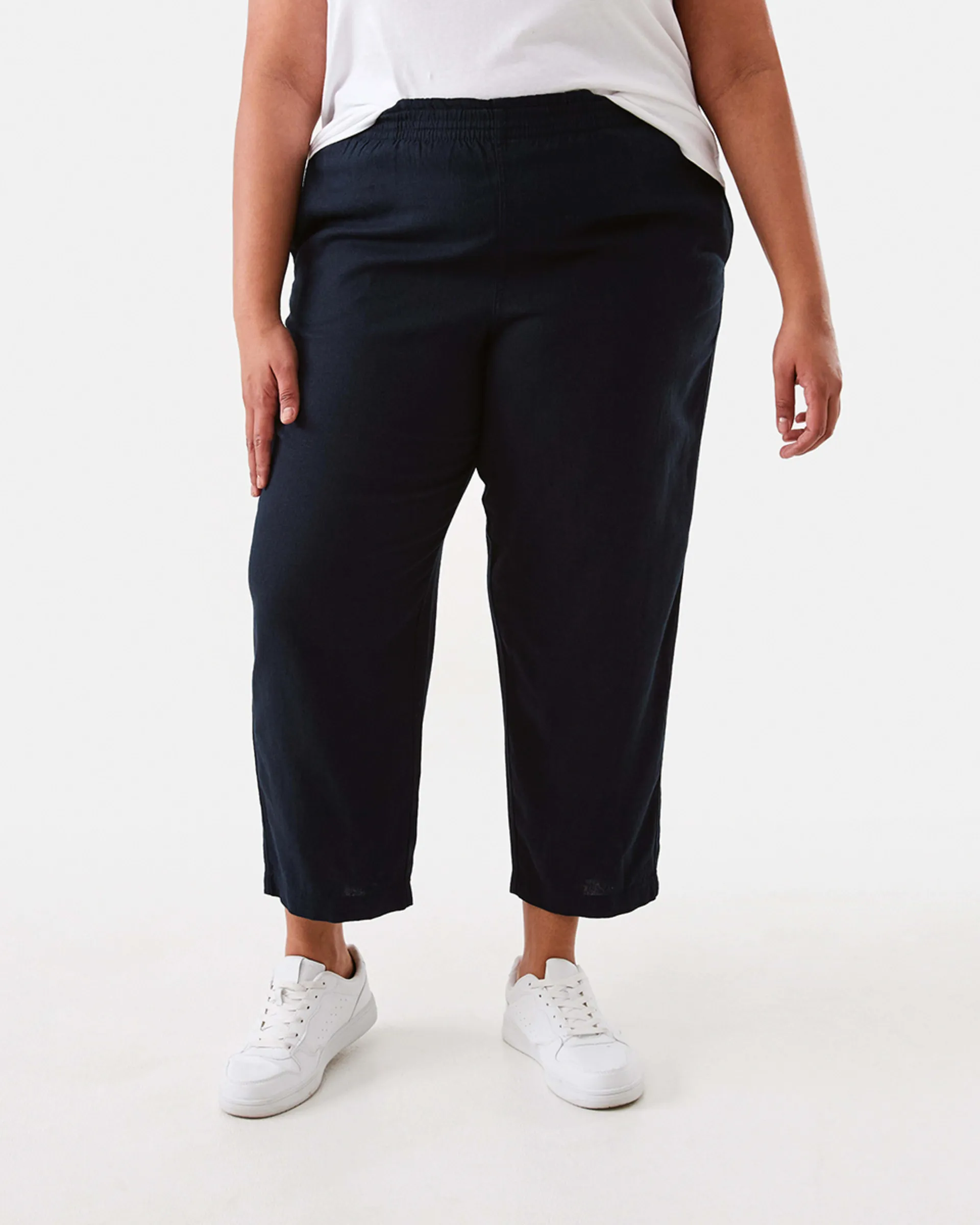 Curve Pull On Linen Blend Pants