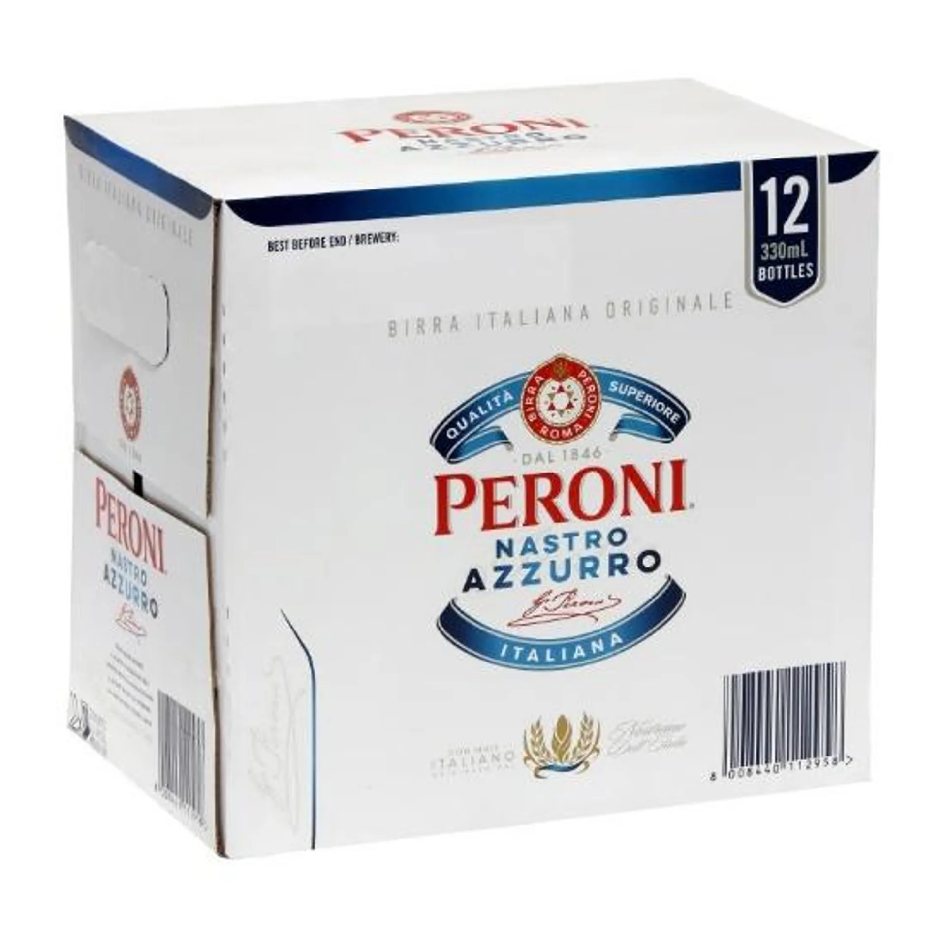 Peroni Nastro Azzurro Bottles 12x330ml