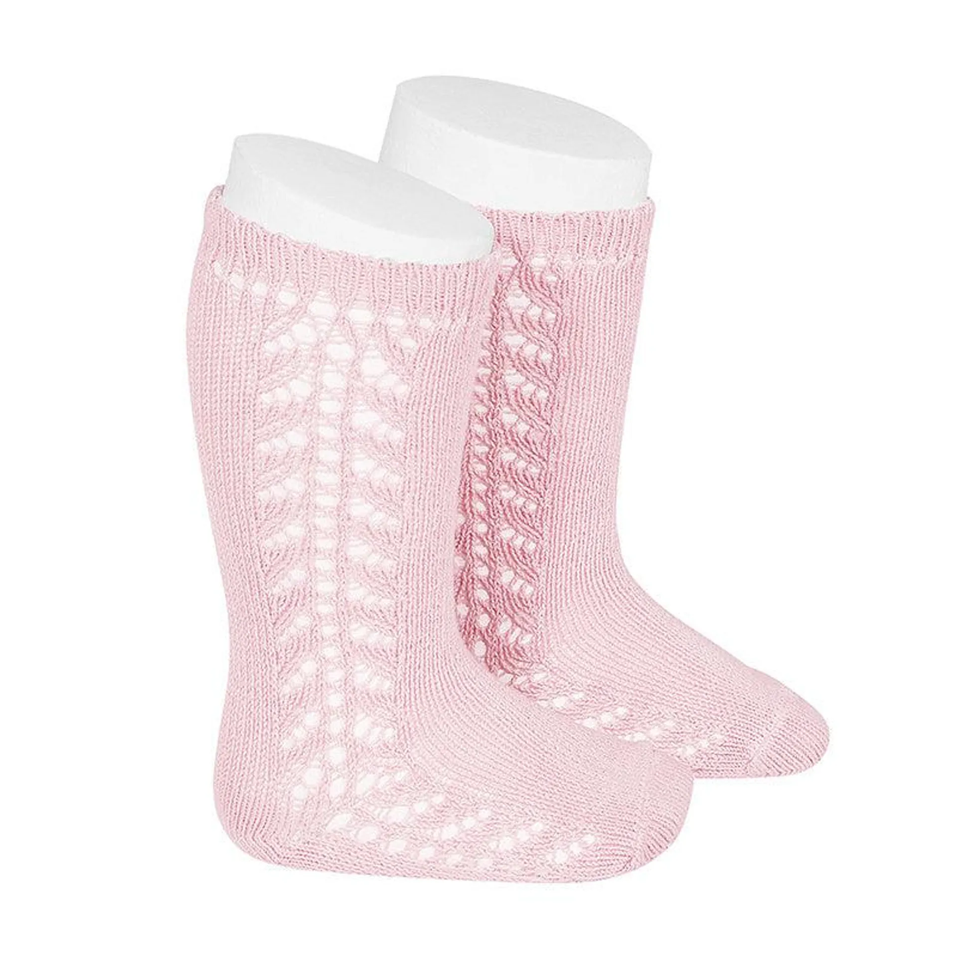 Condor Side Openwork Knee High Sock - Baby Pink (500)