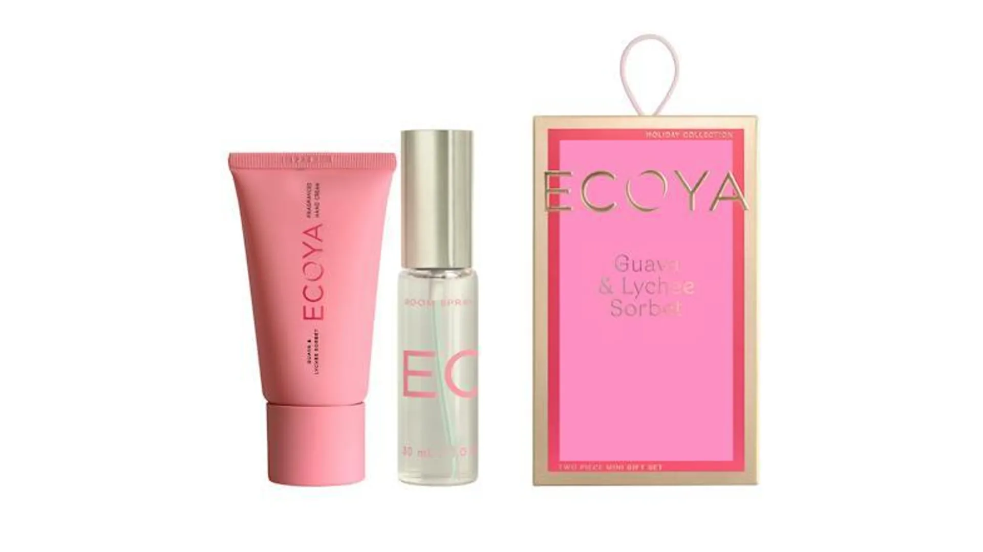 Ecoya 2 Piece Mini Room Spray & Hand Cream Gift Set - Lotus Flower