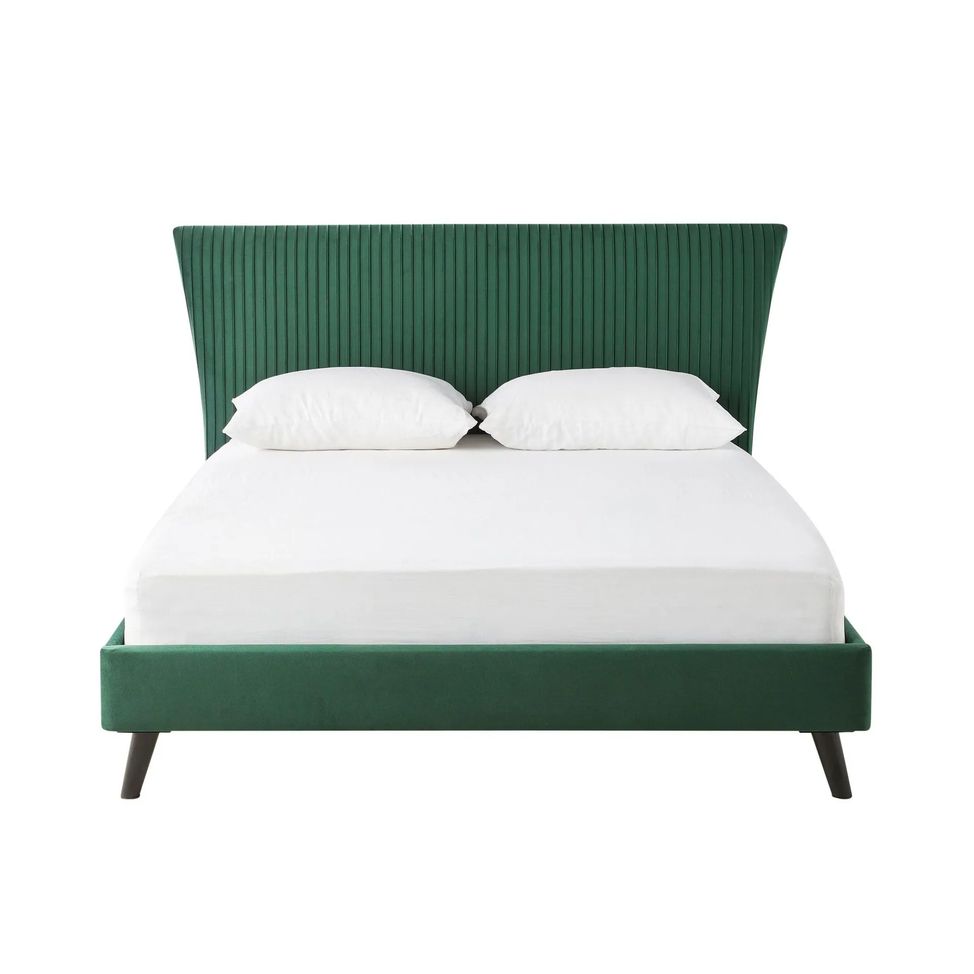 Pleat Bed Queen Emerald