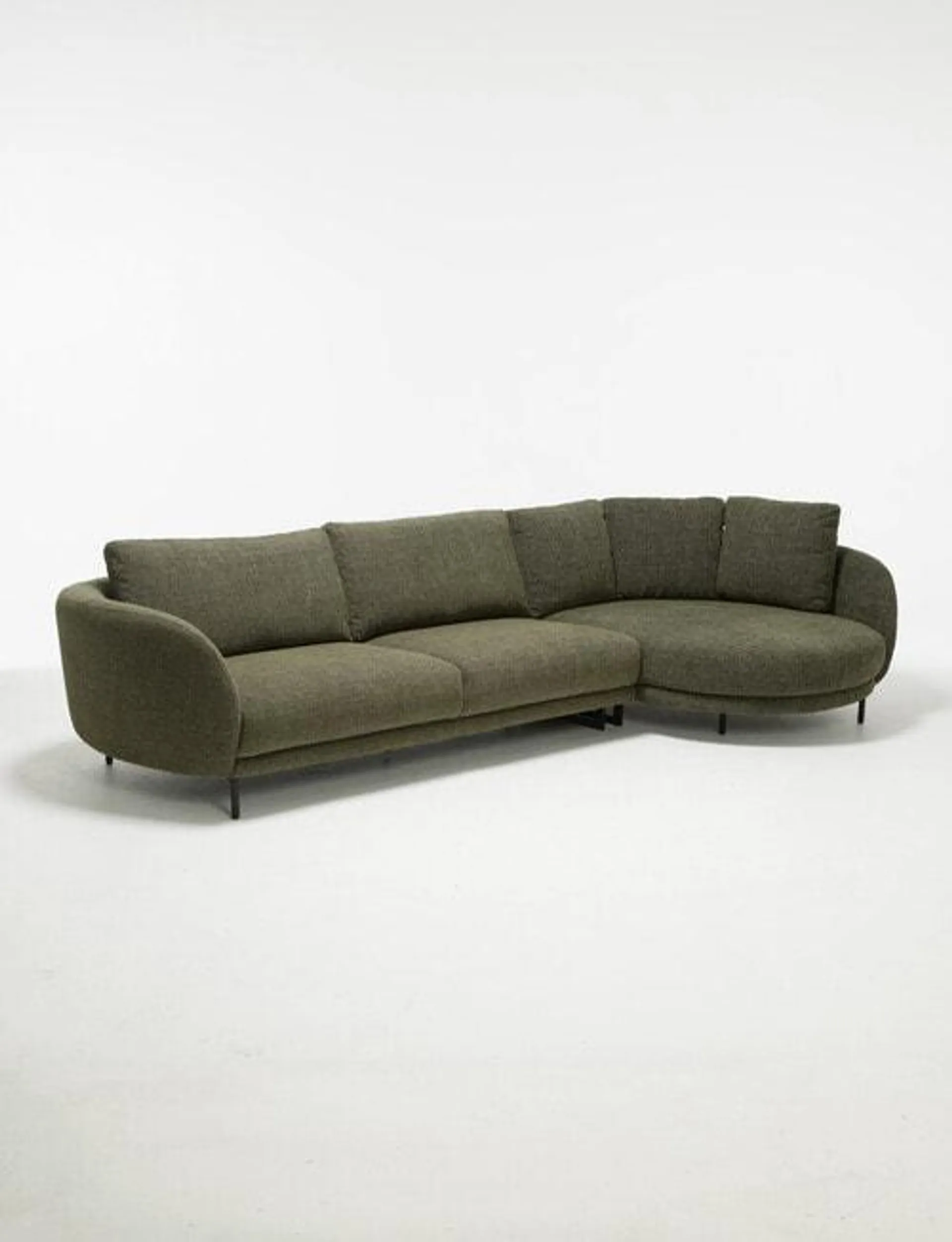 LUCA Milan Fabric 2 Seater Sofa with Right Hand Corner