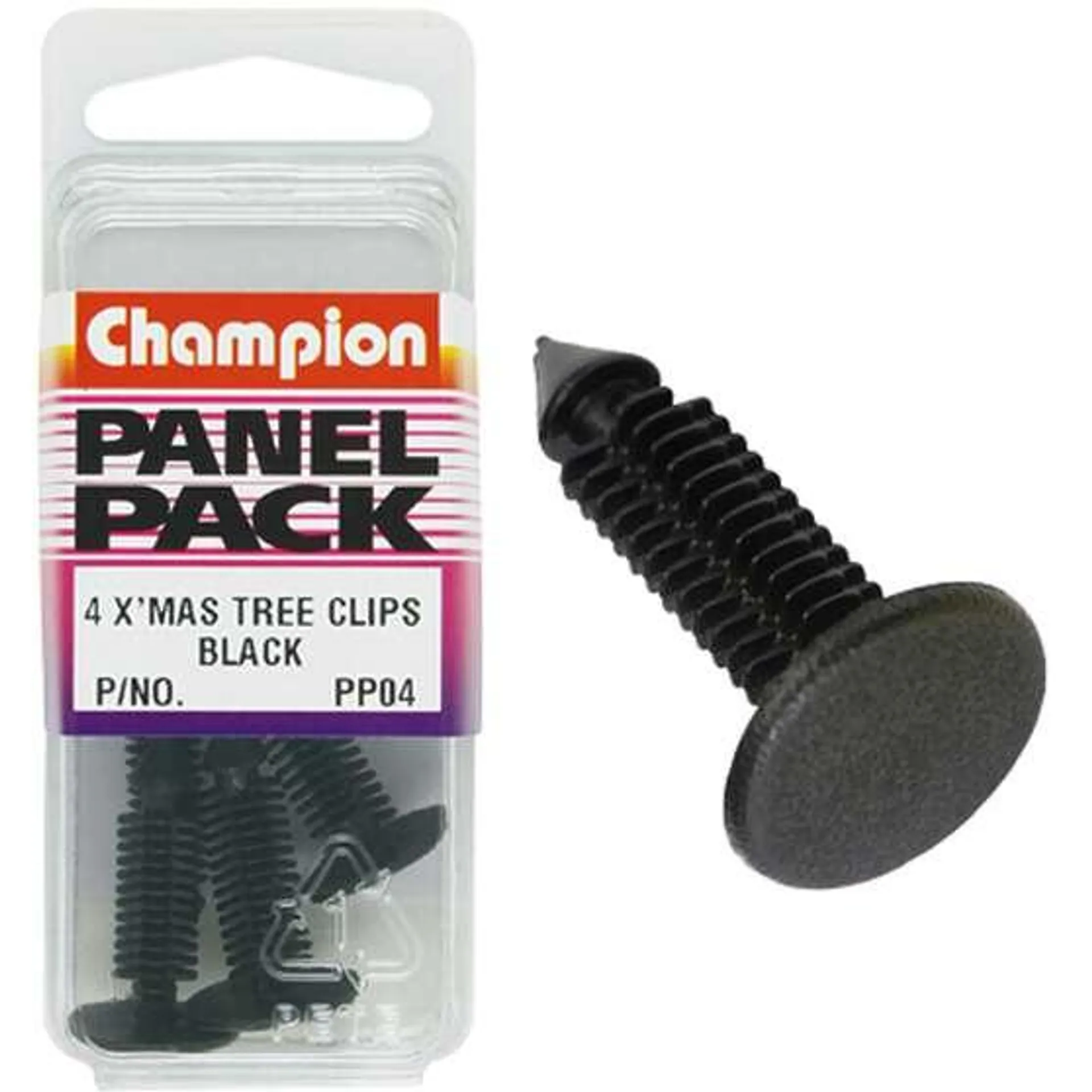 Champion Panel Pack Christmas Tree Clips PP04, Black