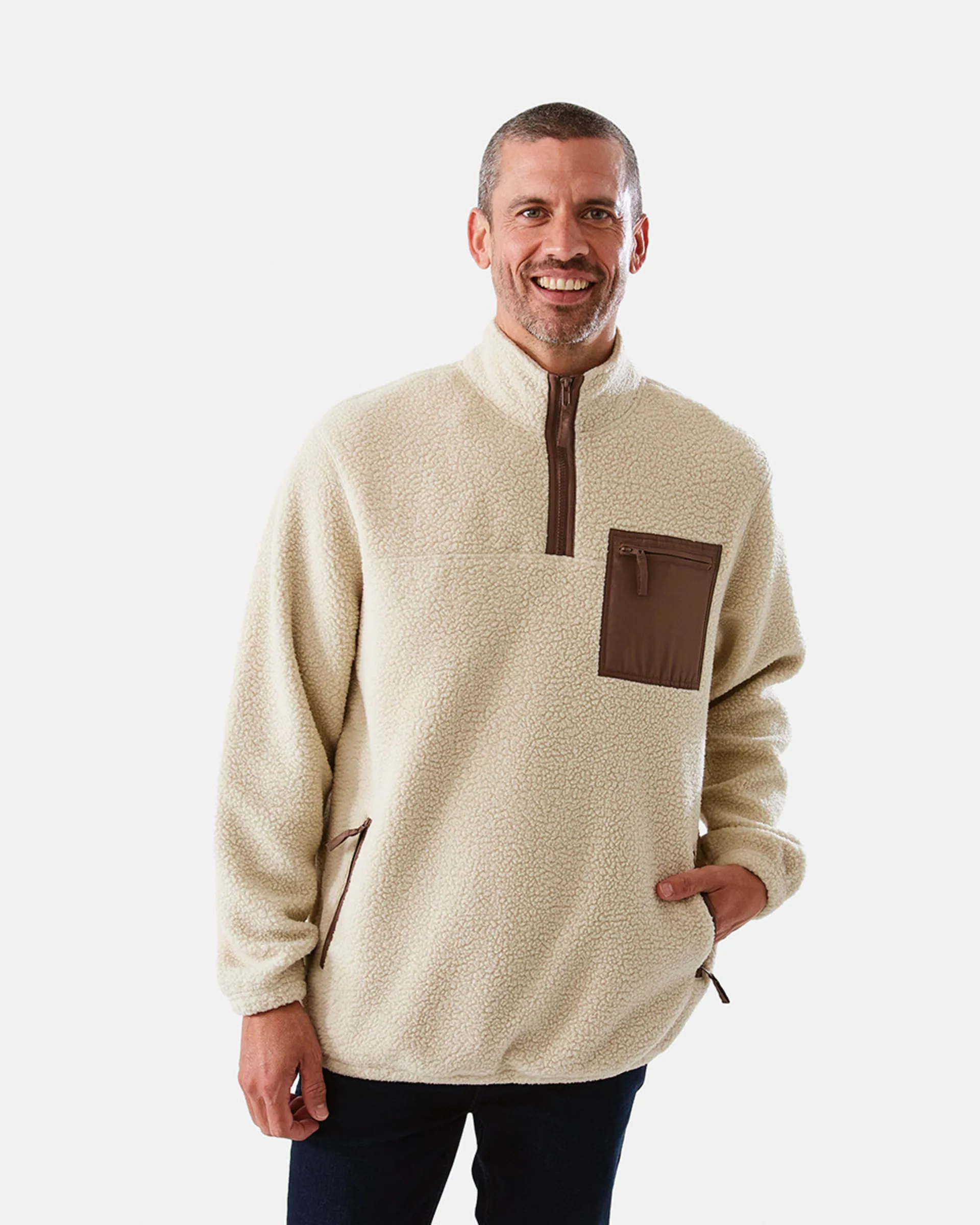 Sherpa Fleece 1/4 Zip Sweatshirt