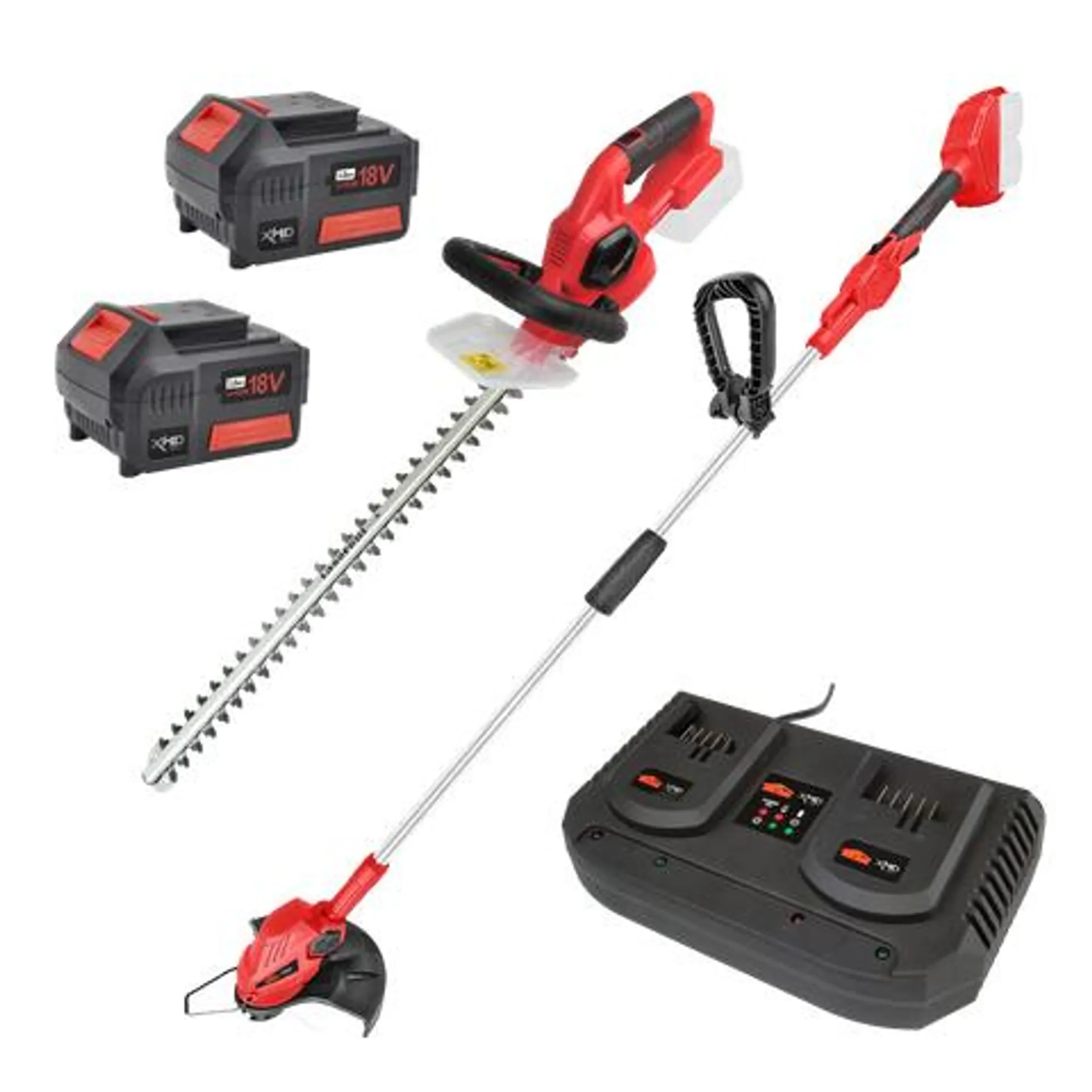 XHD Lithium Cordless Hedge Trimmer and Line Trimmer 18V/36V 3Ah Kit