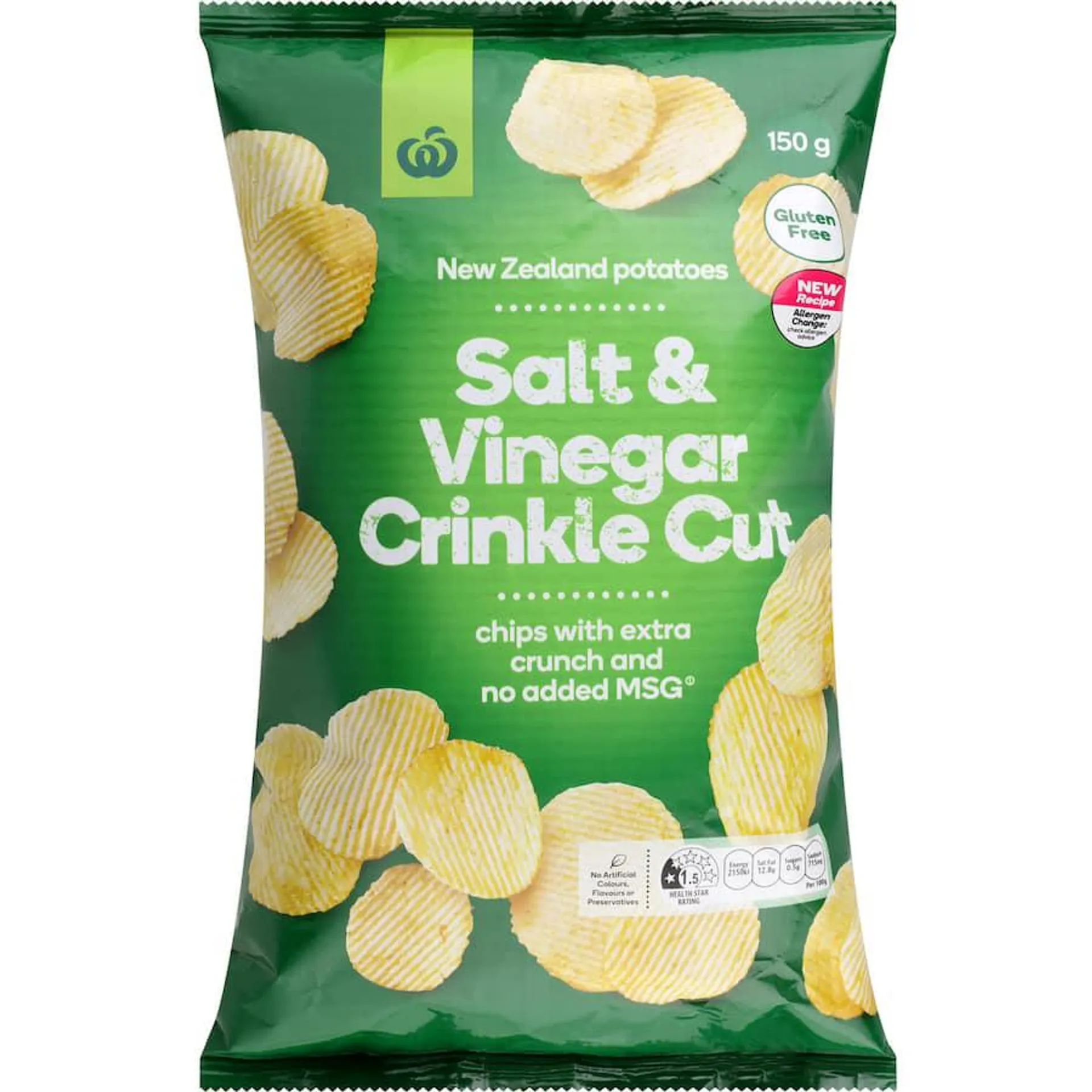 Woolworths Chips Salt Vinegar Crinkle Cut