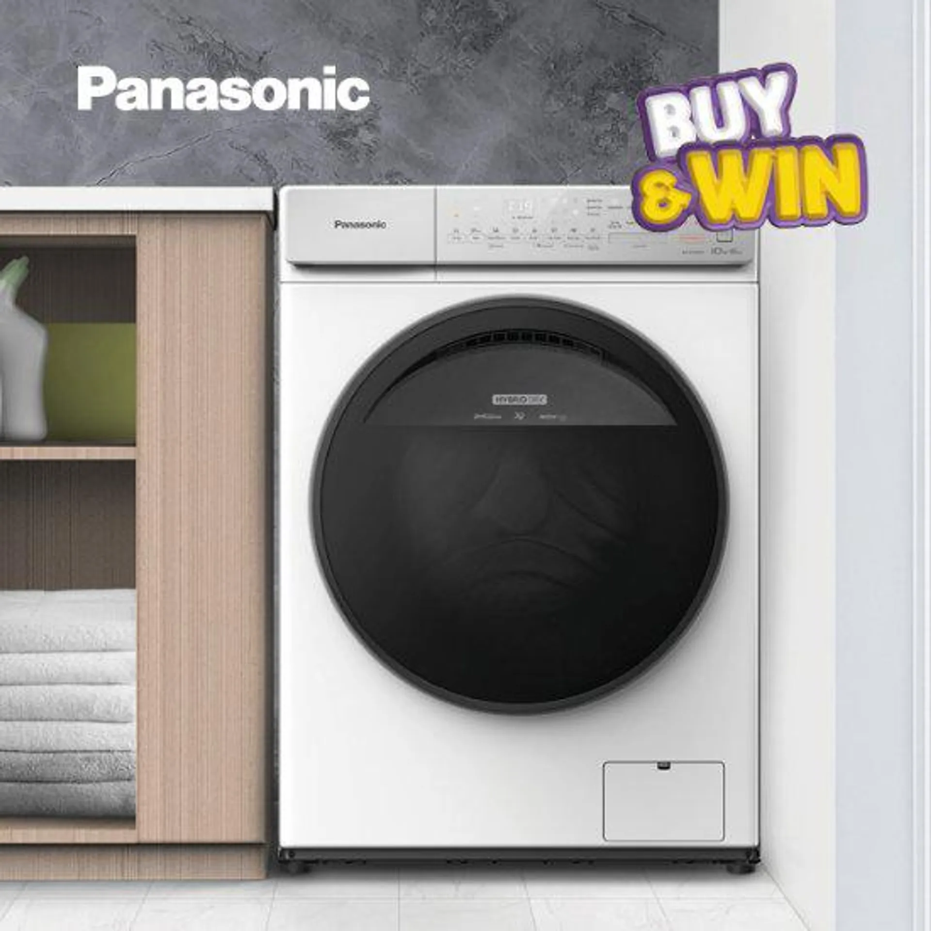 Panasonic 10KG Washer & 6KG Condenser Dryer, with WiFi