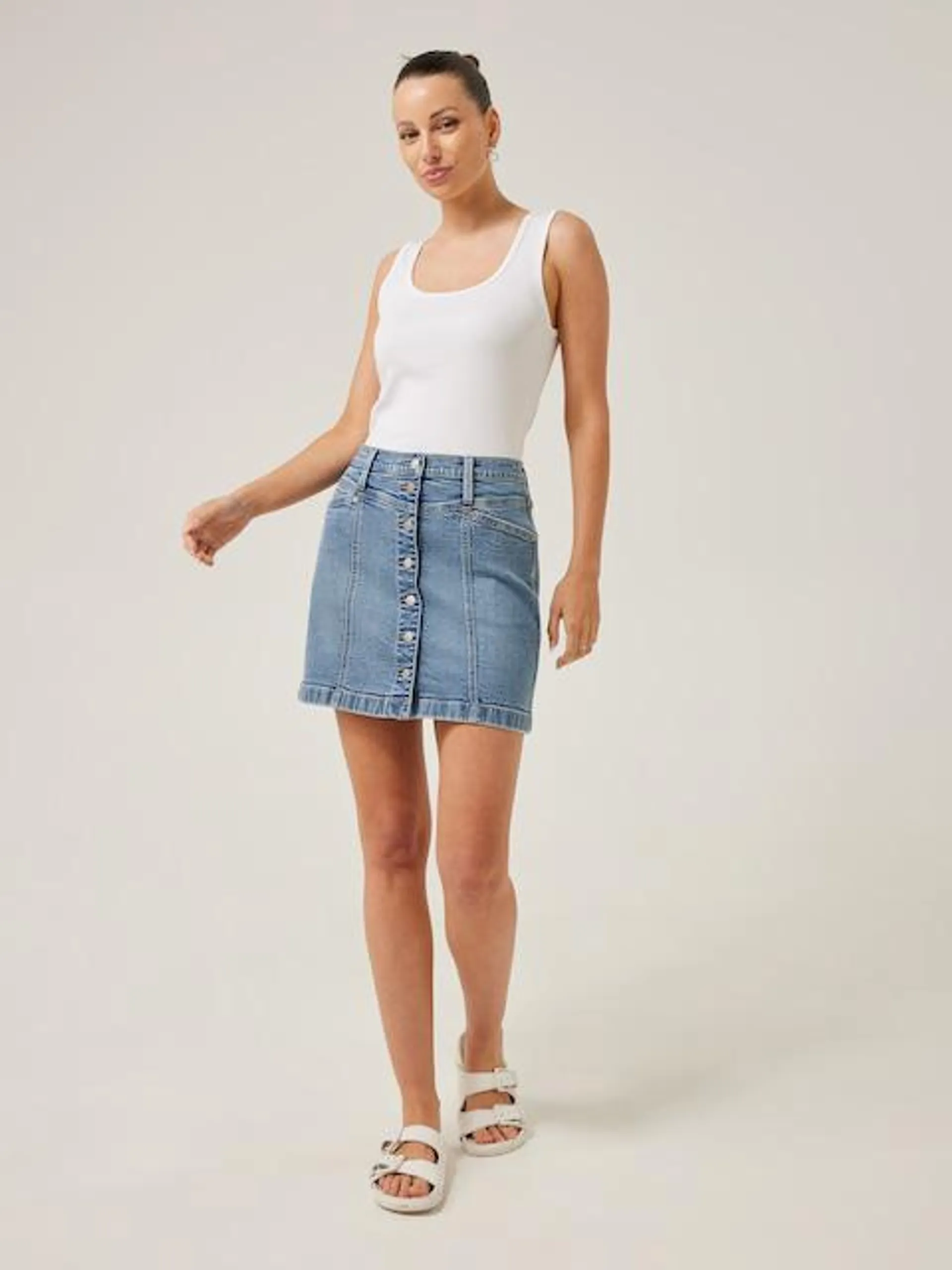 Just Jeans Originals Button Down Mini Skirt