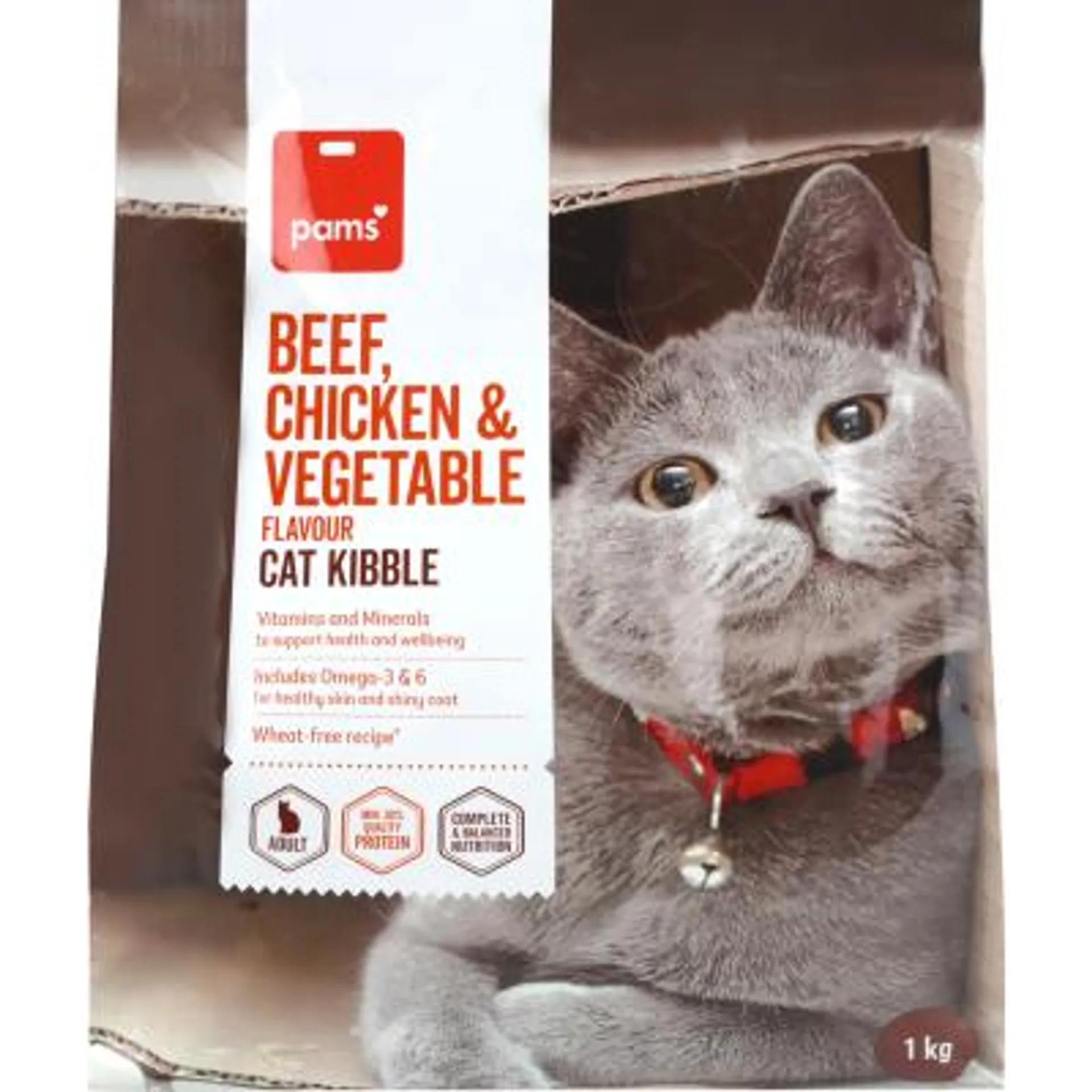 Pams Beef Chicken & Vegetable Flavour Cat Kibble