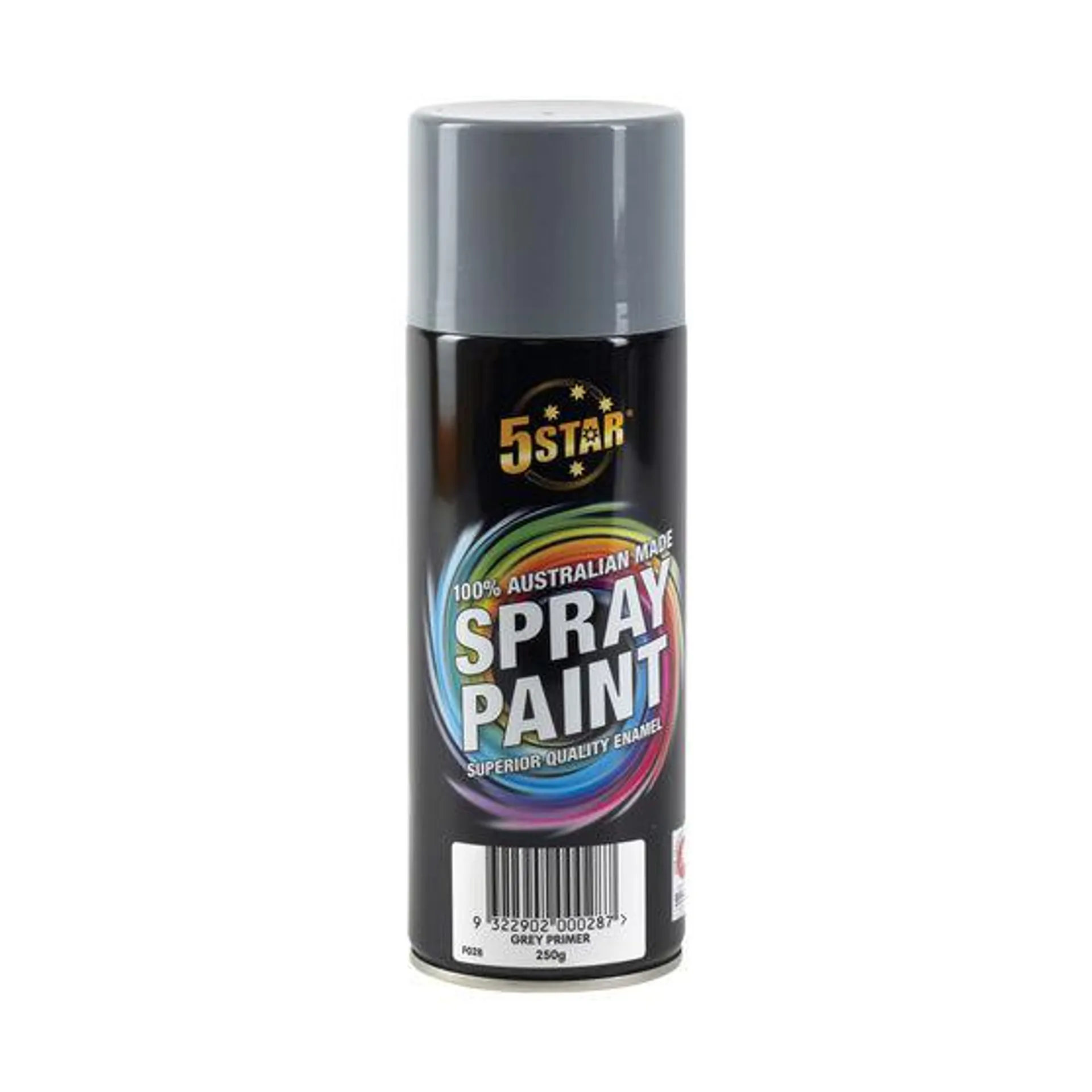 5 Star Enamel Spray Paint Grey Primer 250g