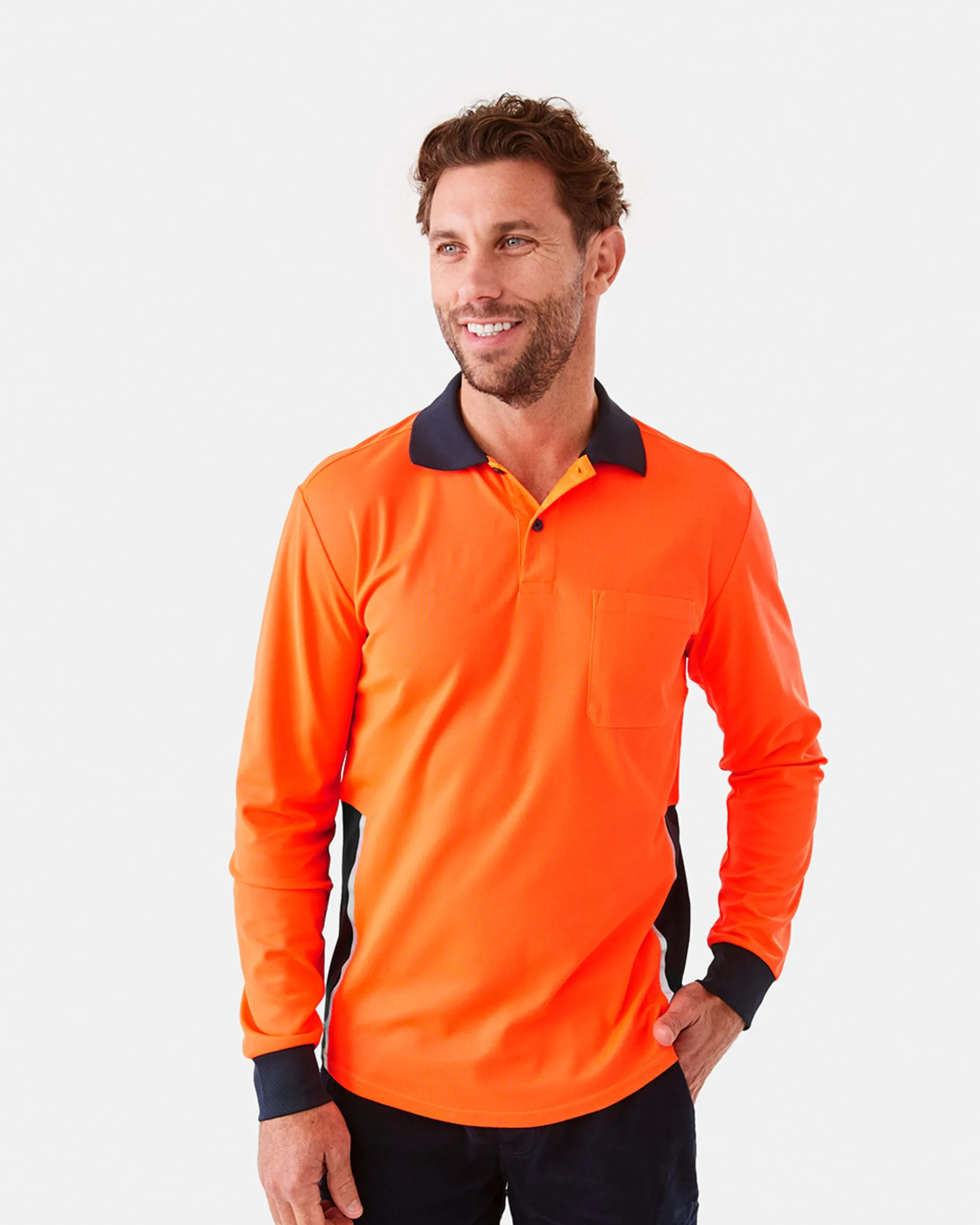 Workwear Long Sleeve Cool Polo Shirt